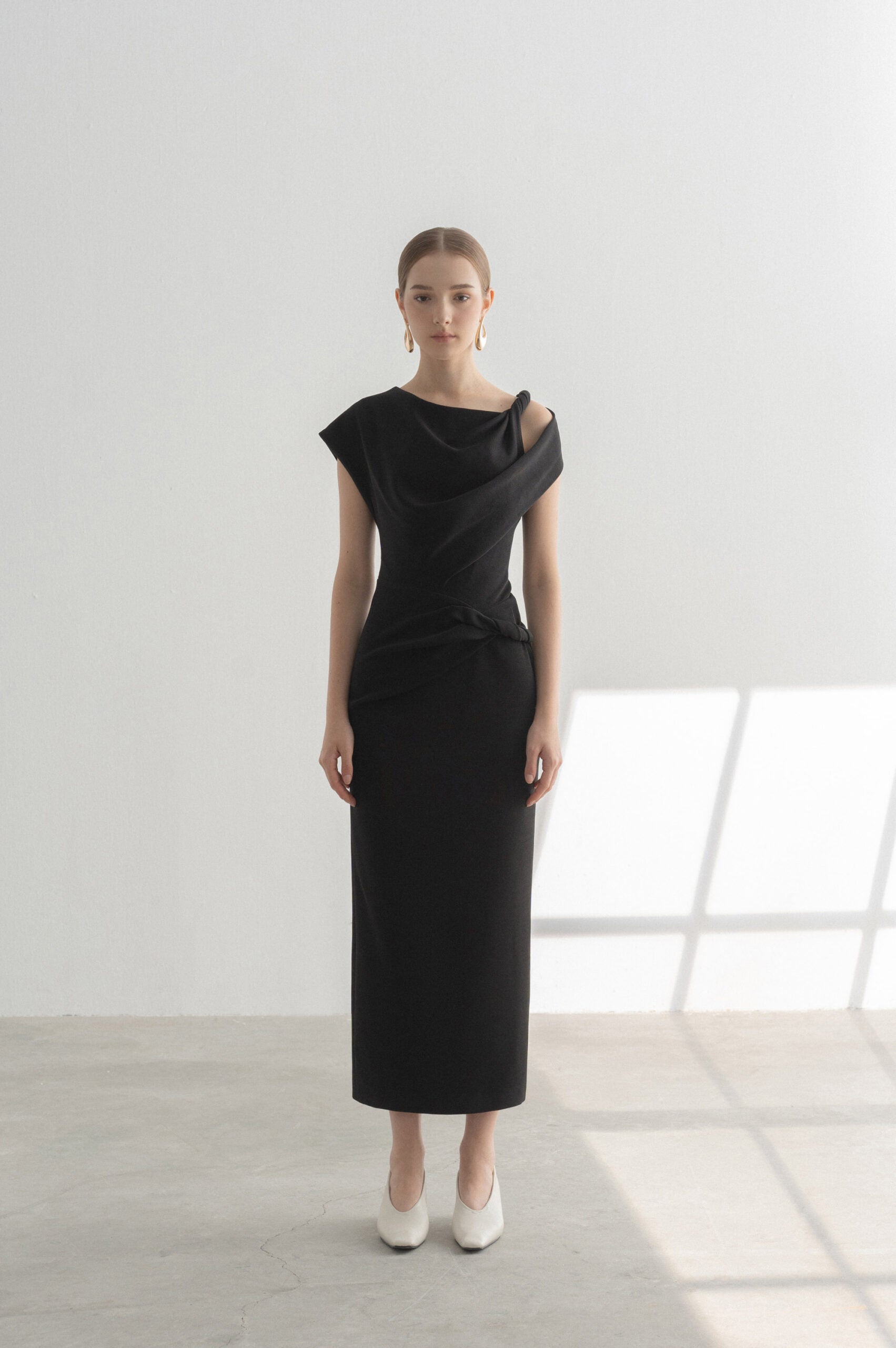 Isa Draped Pencil Dress