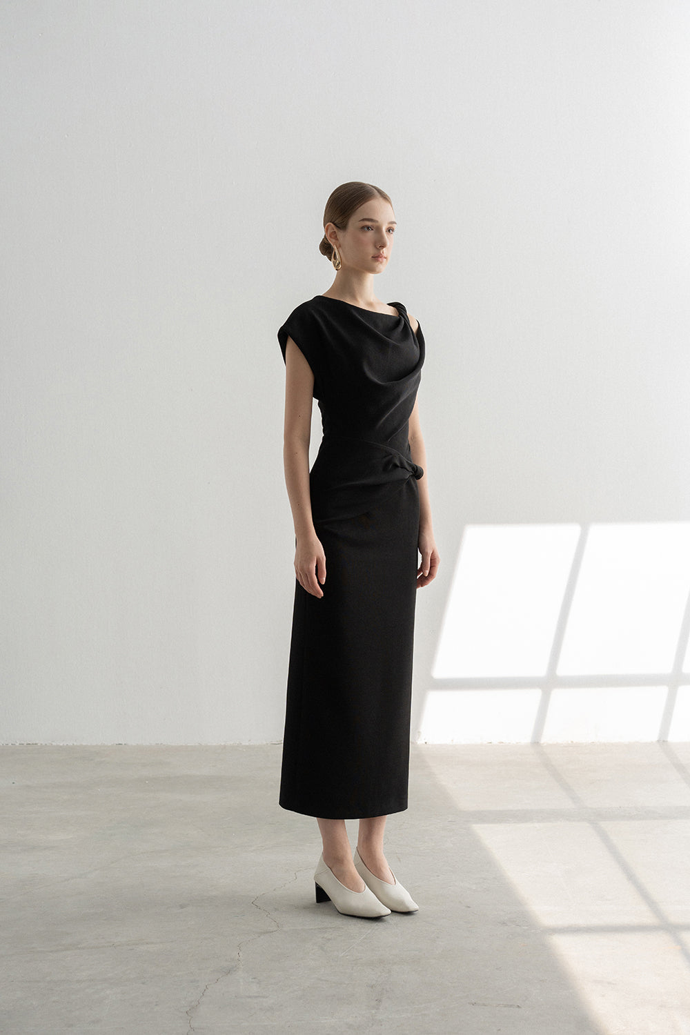 Isa Draped Pencil Dress