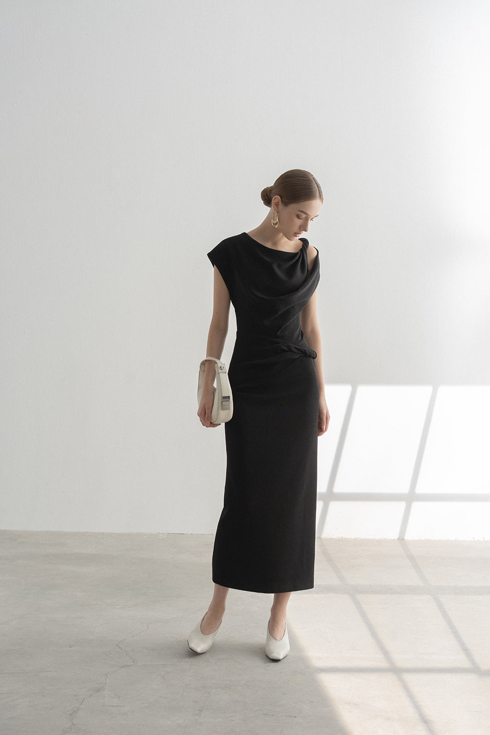 Isa Draped Pencil Dress