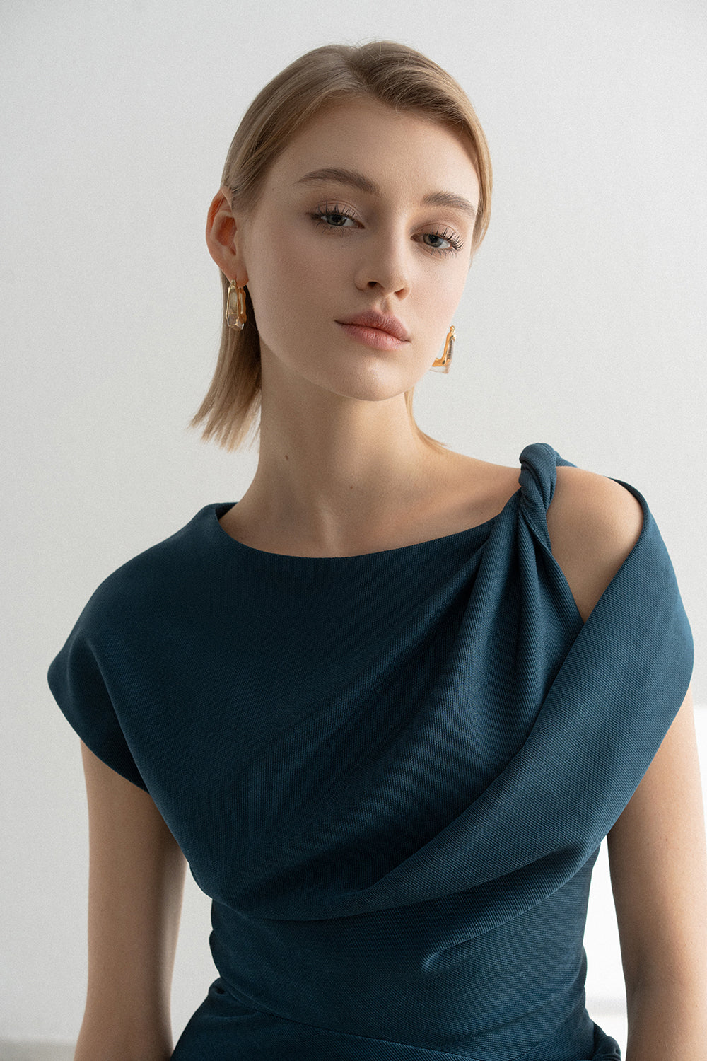 Keva Draped Pencil Dress