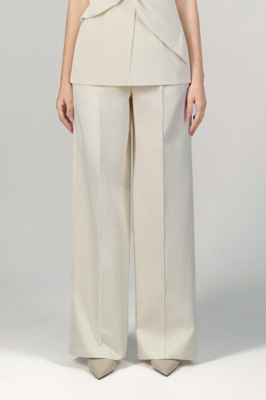 Mia Wide-leg Pleated Pants