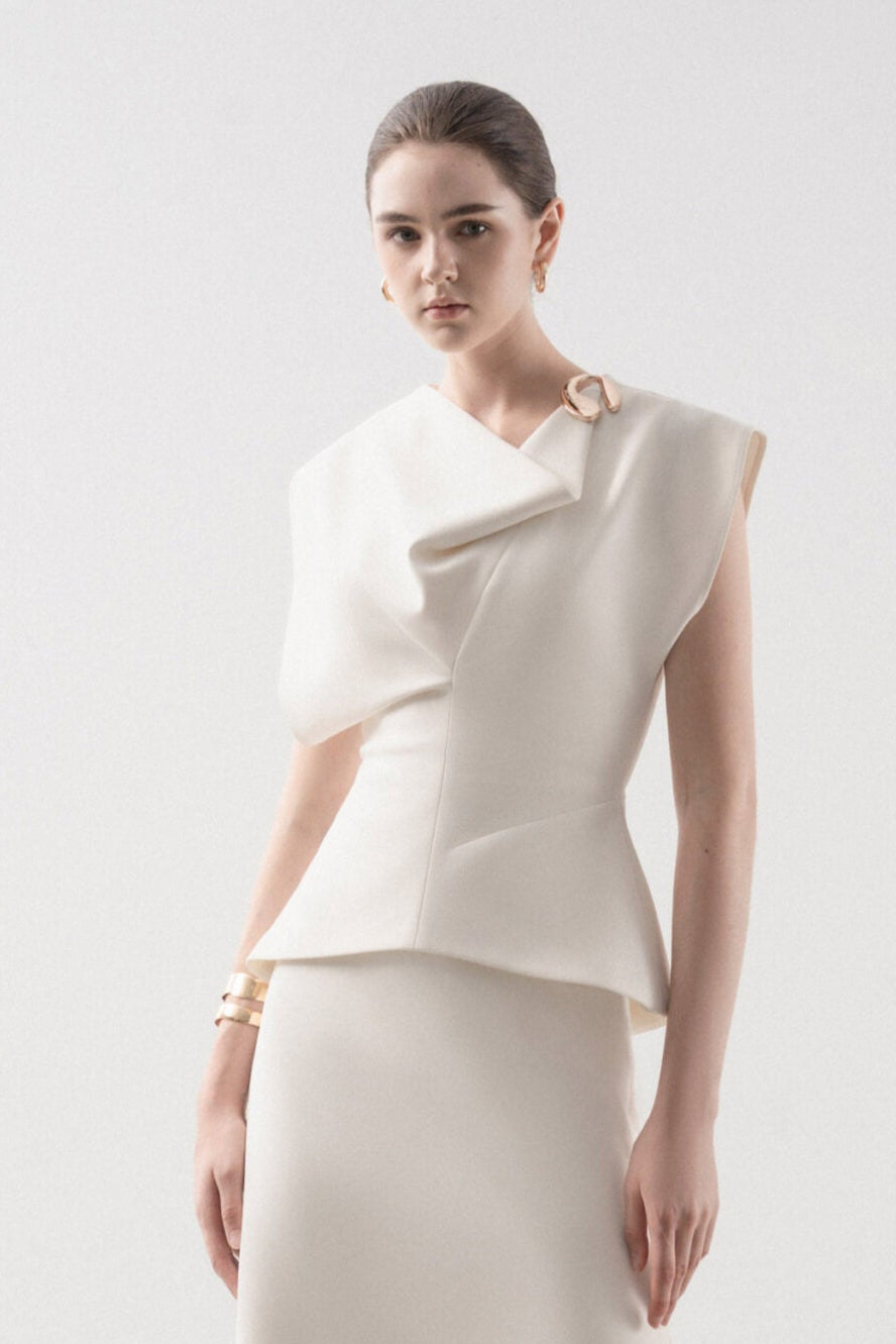 Rachel Asymmetrical Neckline Blouse