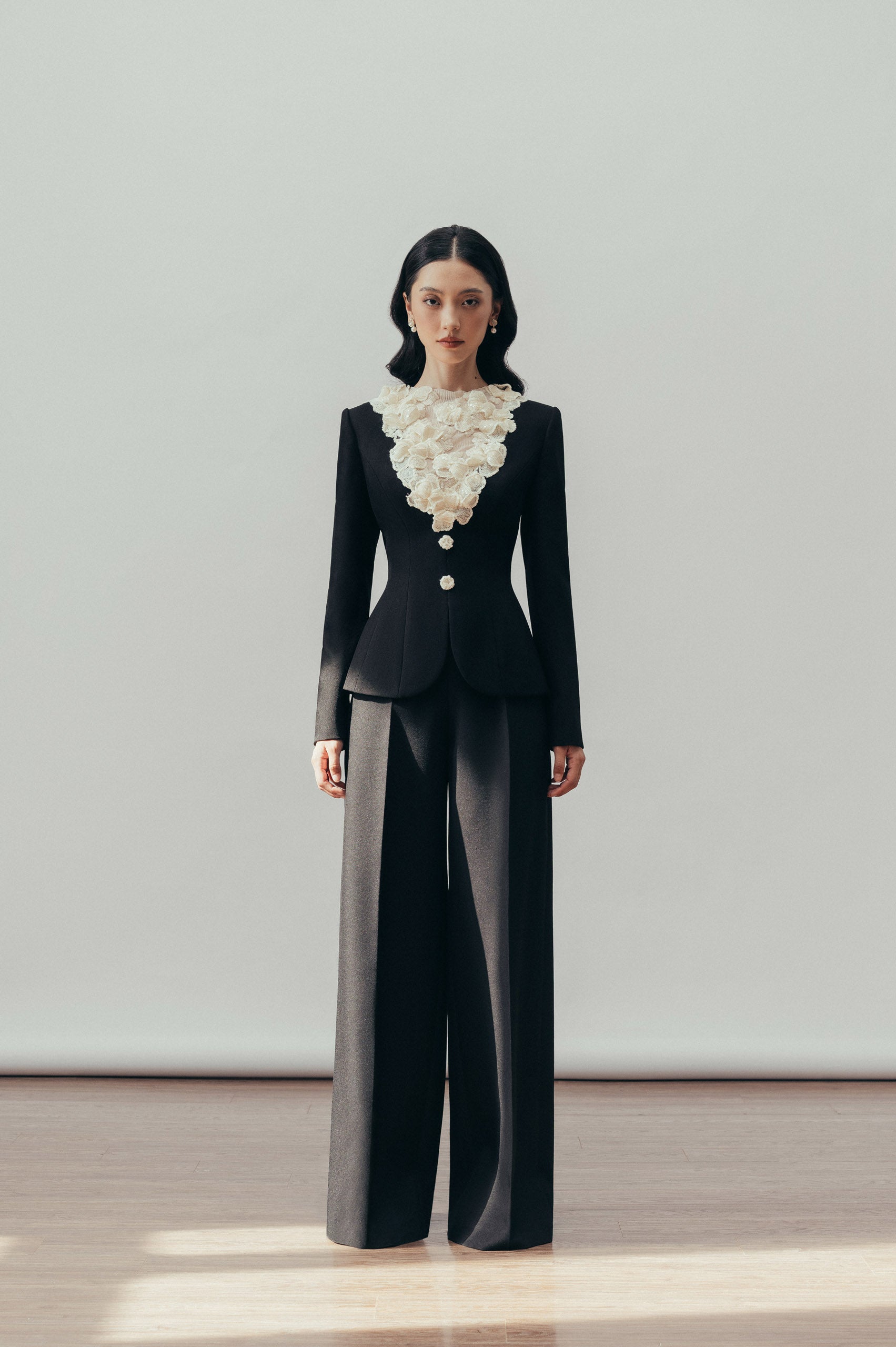 Aether Floral Vest with Pleated Pants