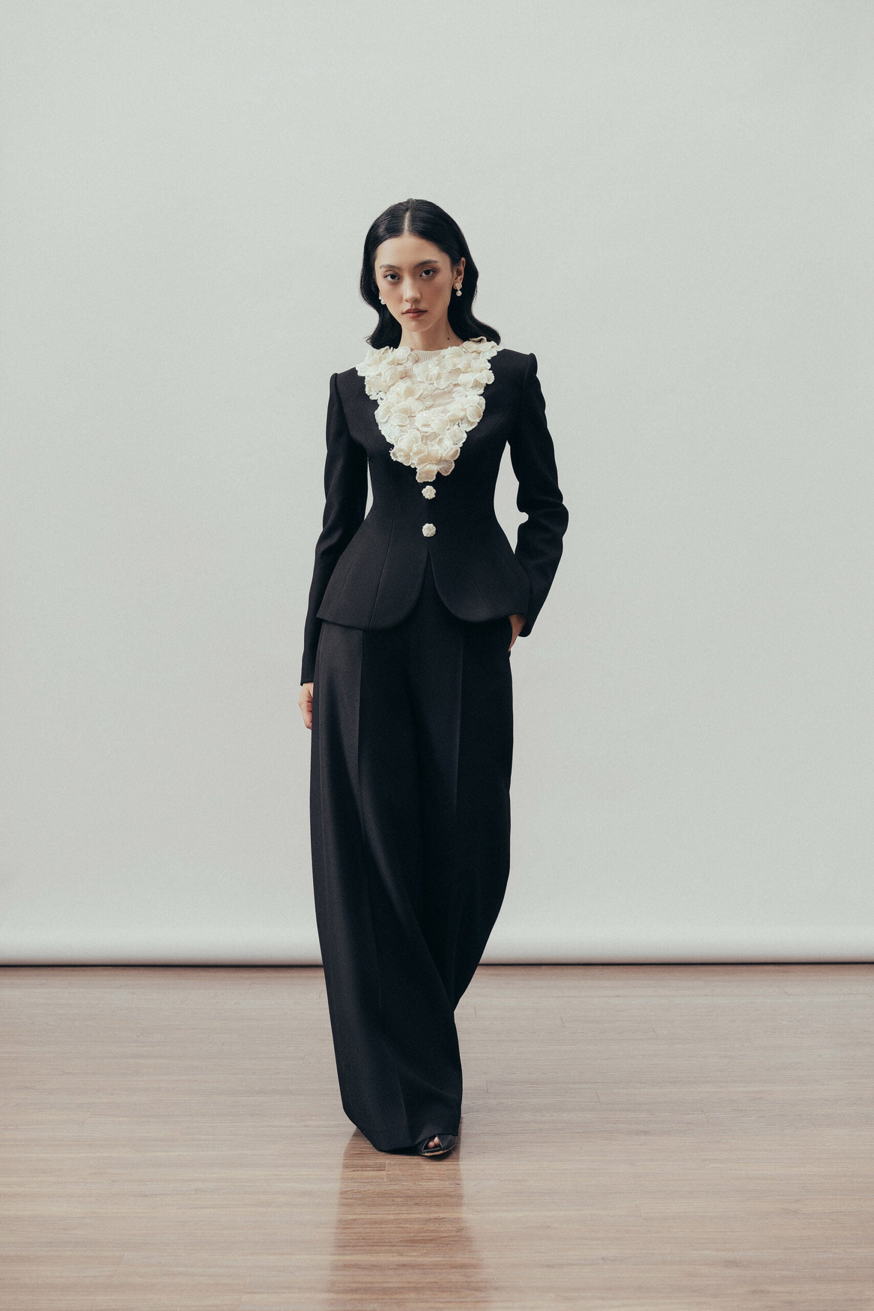 Aether Floral Vest with Pleated Pants