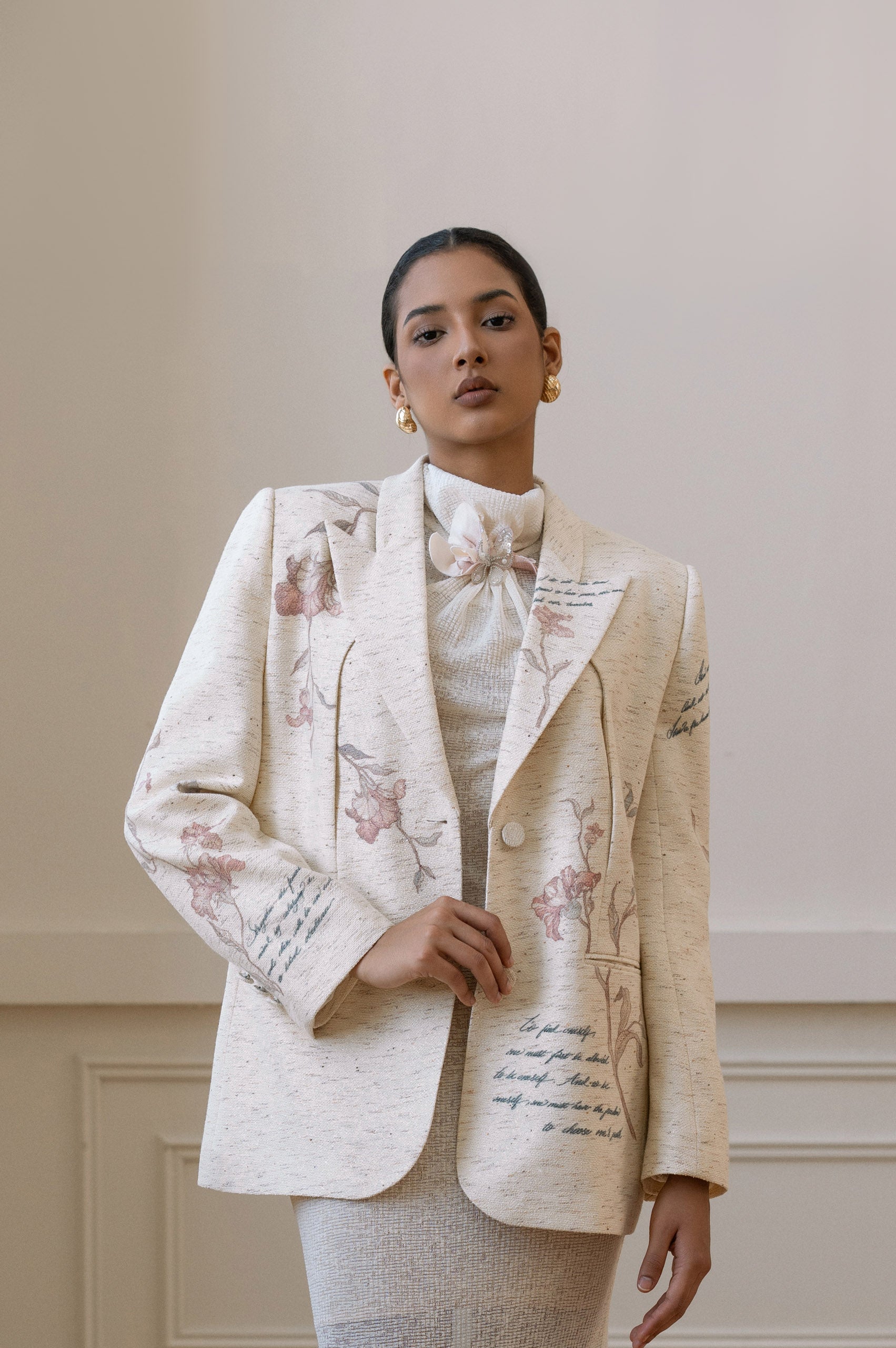 Crimson Overlap Blazer