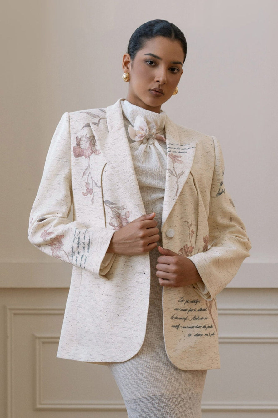 Crimson Overlap Blazer