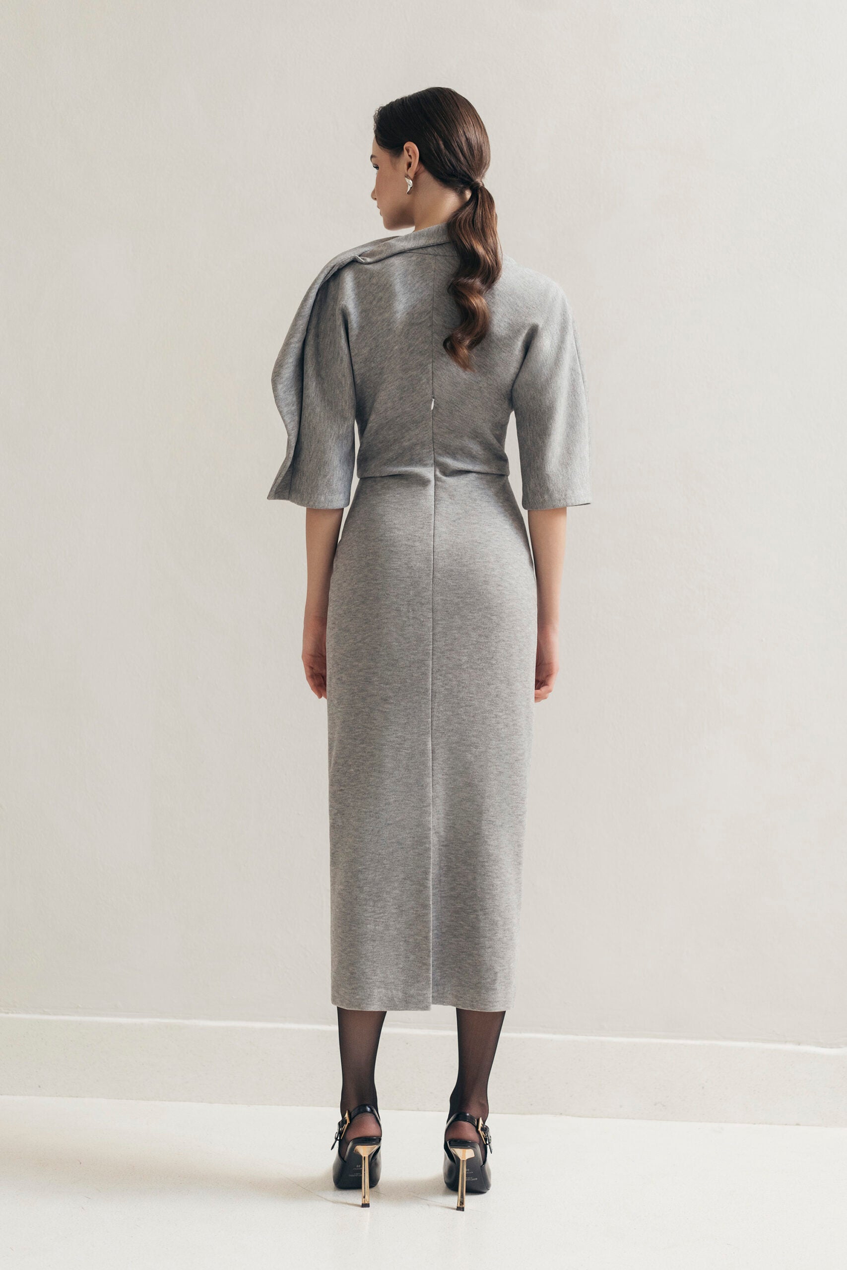 Grey Wrap Dress