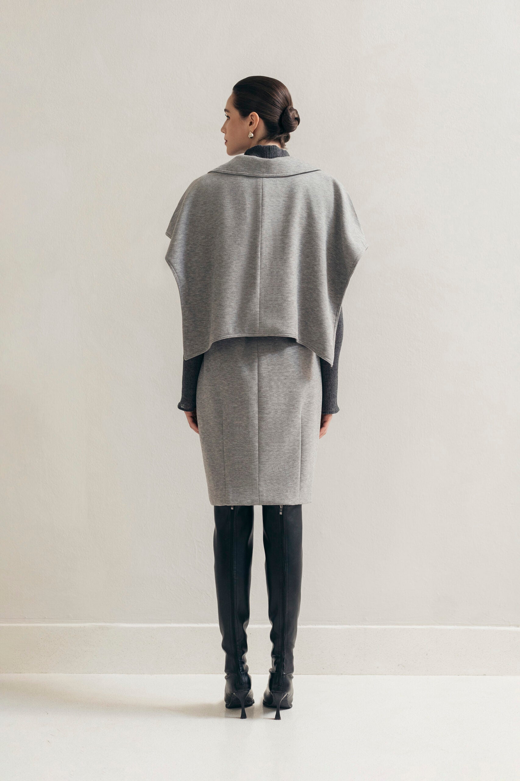 Grey Cocoon Coat