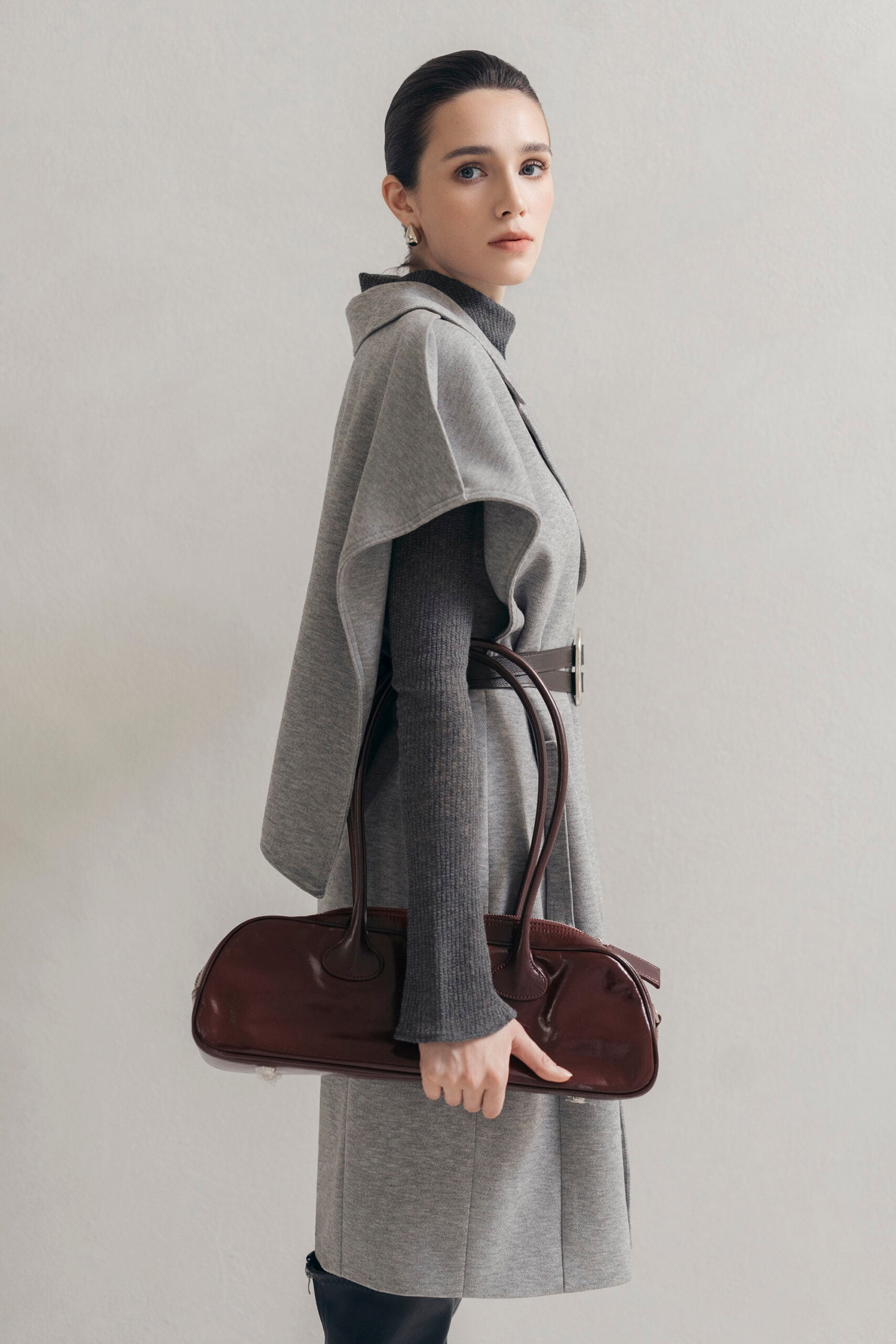 Grey Cocoon Coat