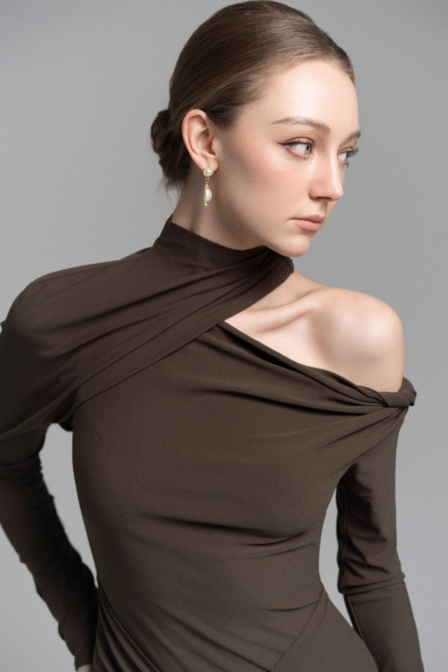 Martini Halter Draped Dress