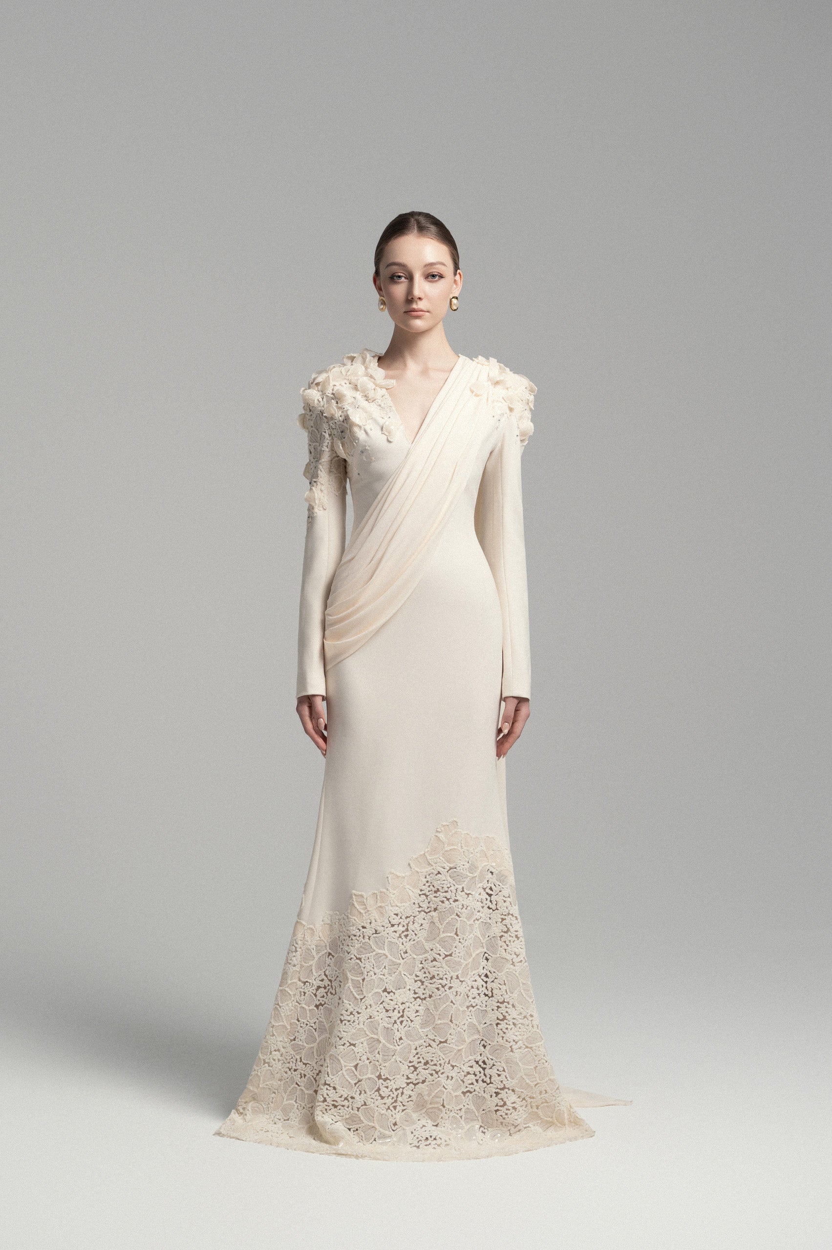 Alluring Lace- Appliqué Mermaid Gown VL10018