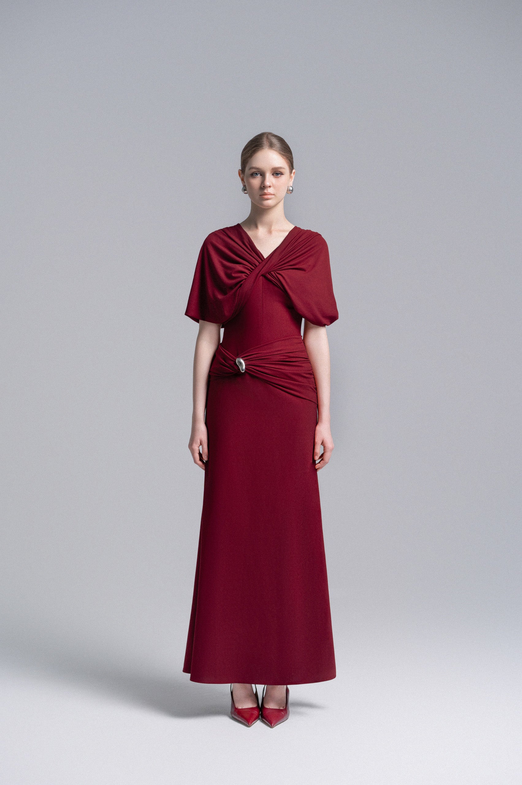 Twisted Bodice Metal Ring Dress