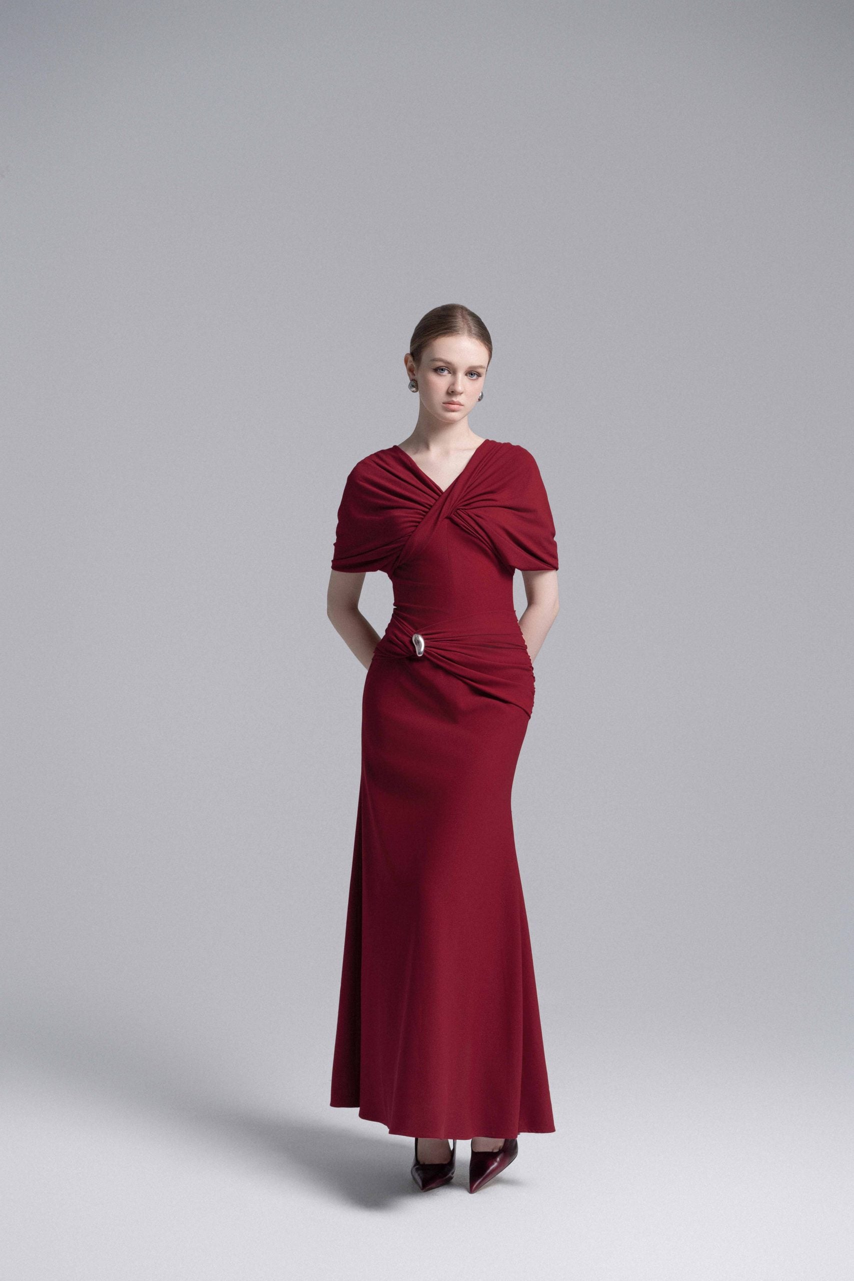 Twisted Bodice Metal Ring Dress