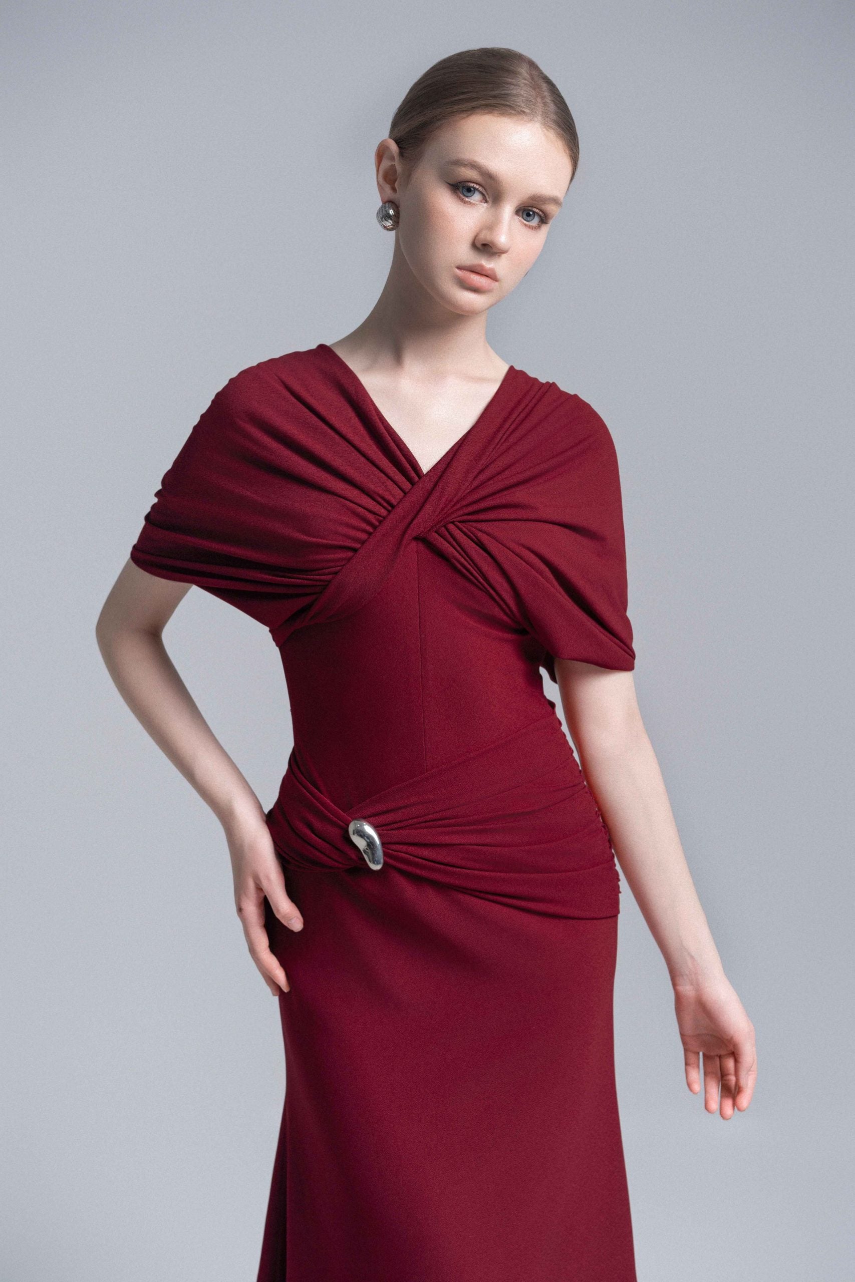 Twisted Bodice Metal Ring Dress