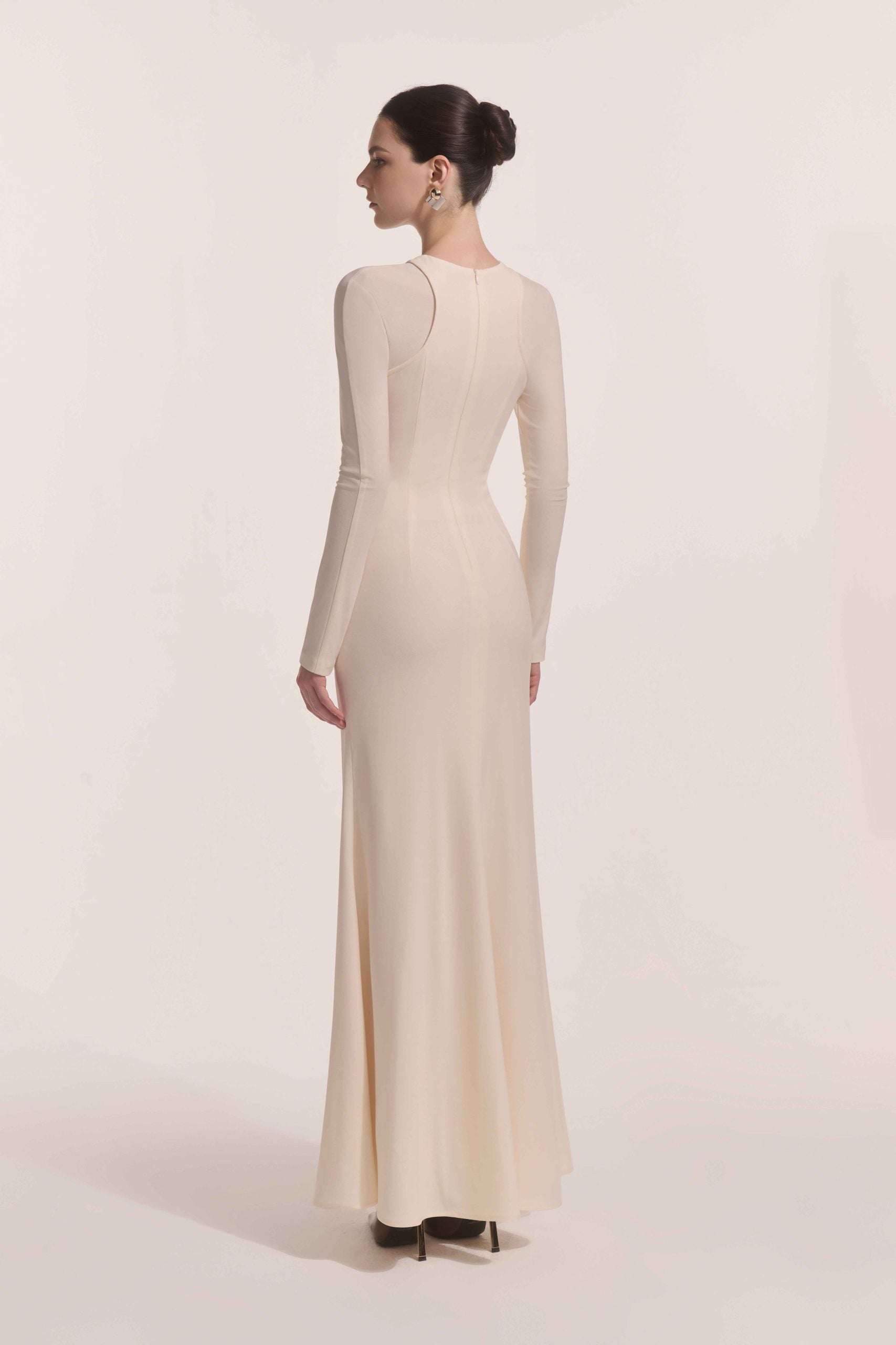 Nyra Lace-Up Midi in Cream