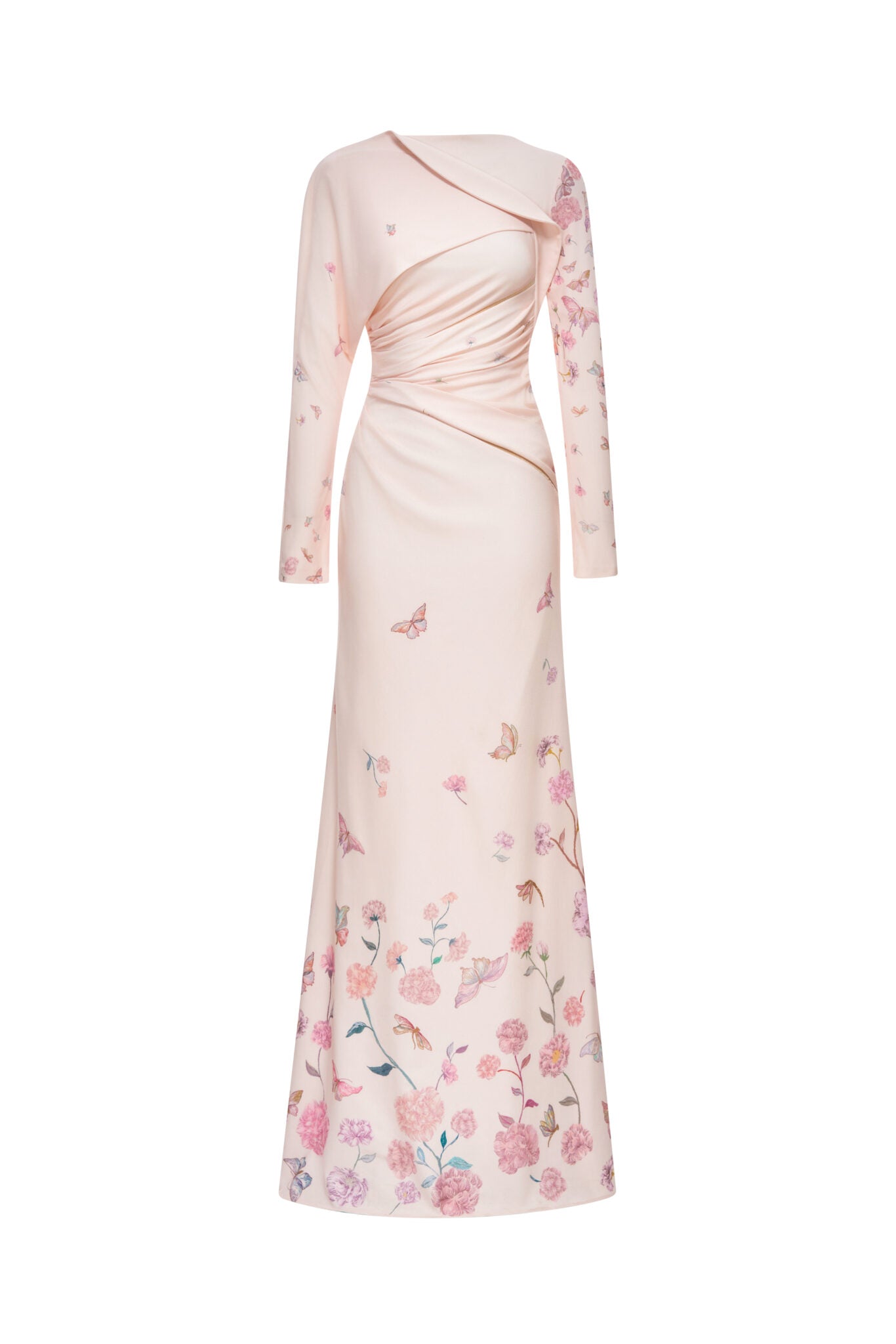 Morning Mist Fishtail Dress in Angel Wing