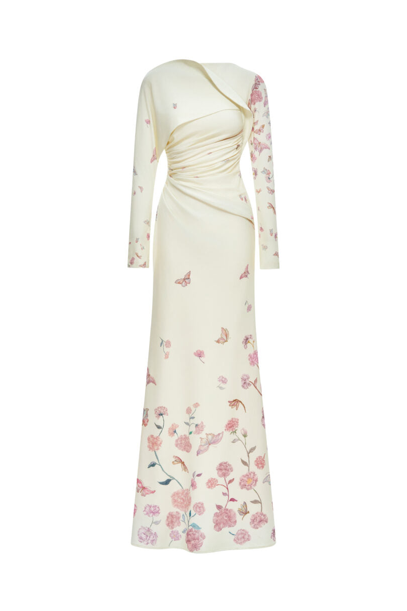 Morning Mist Fishtail Dress in Angel Wing