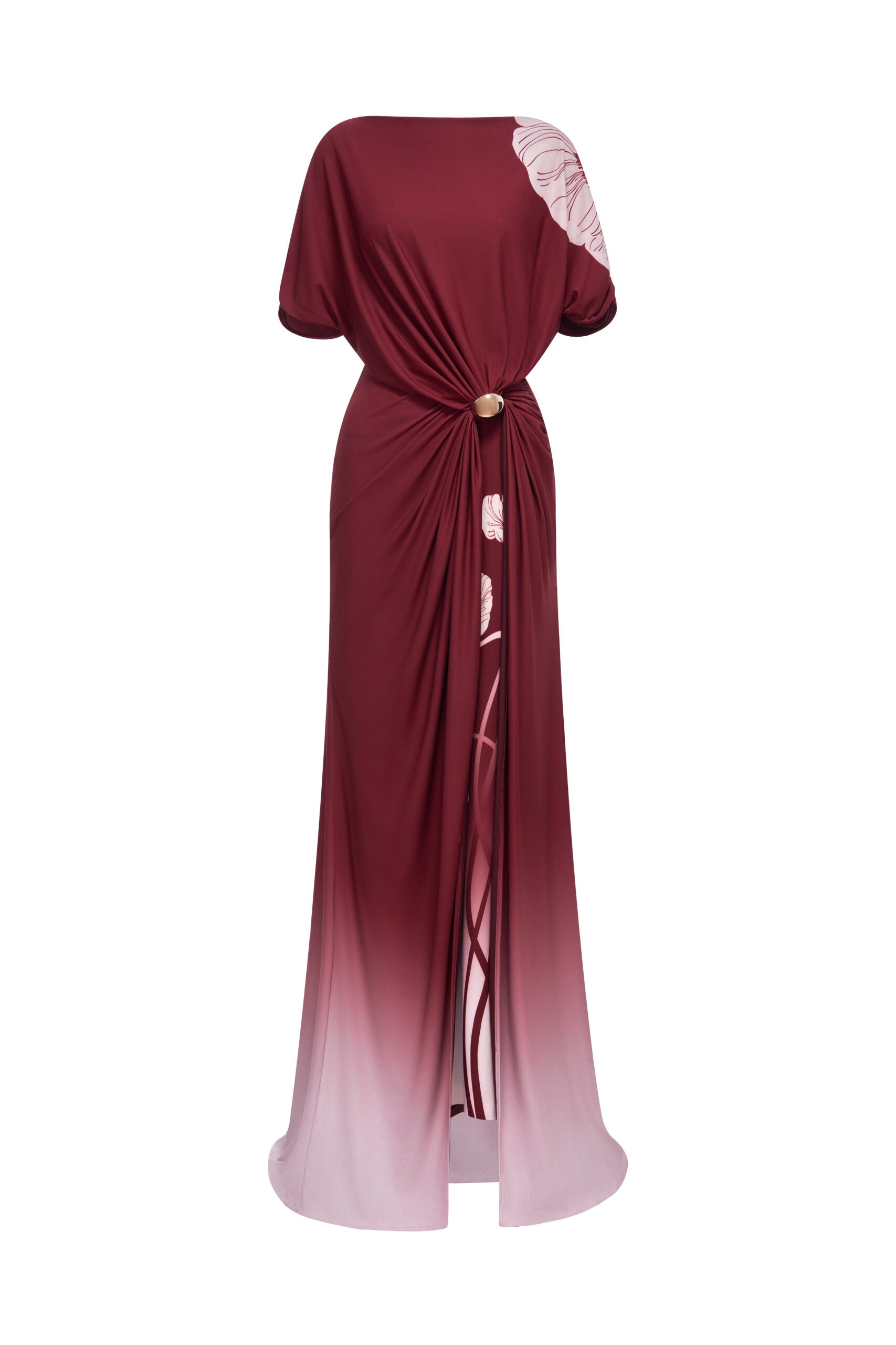 Desert Dusk Ombre Dress in Merlot