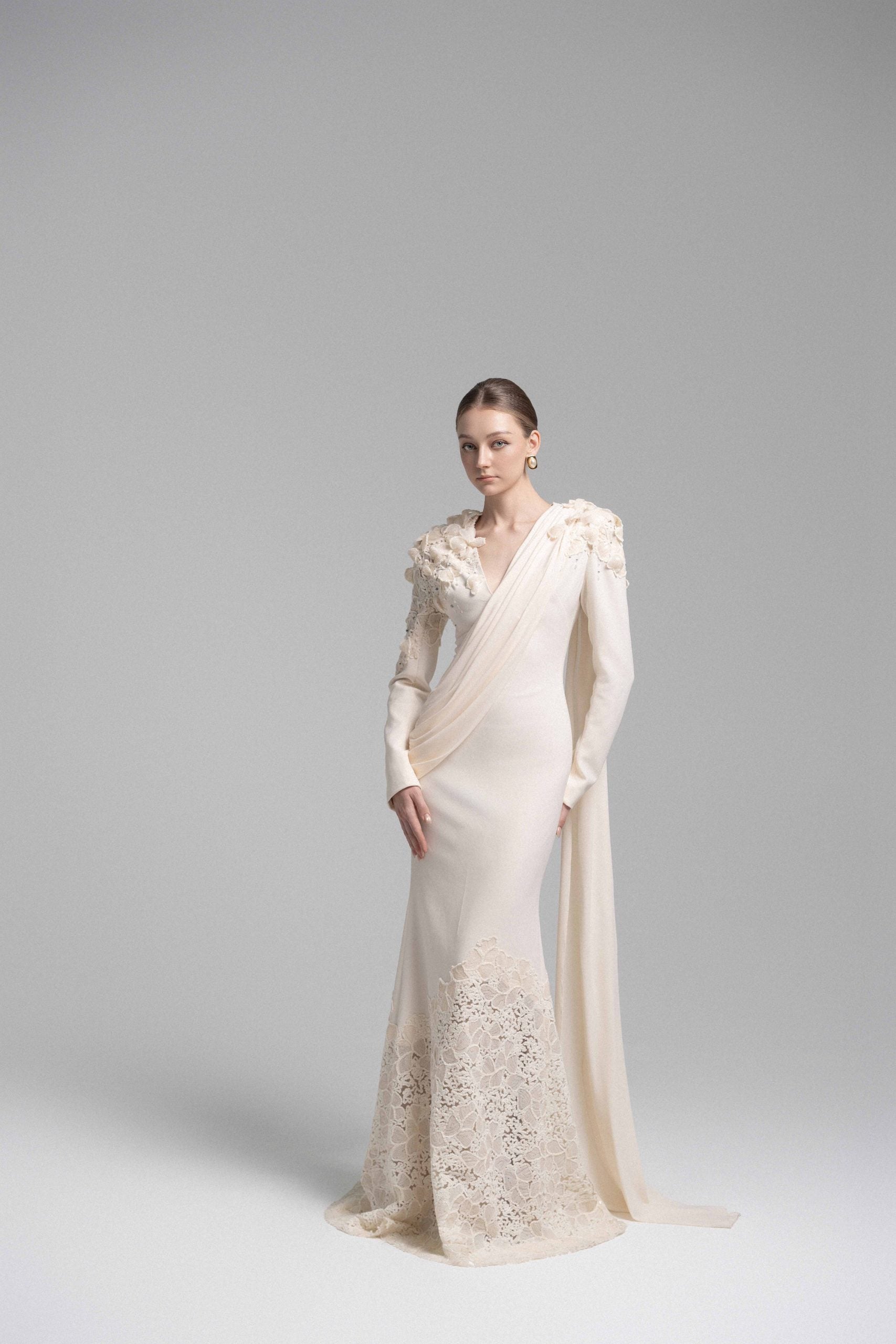 Alluring Lace- Appliqué Mermaid Gown VL10018