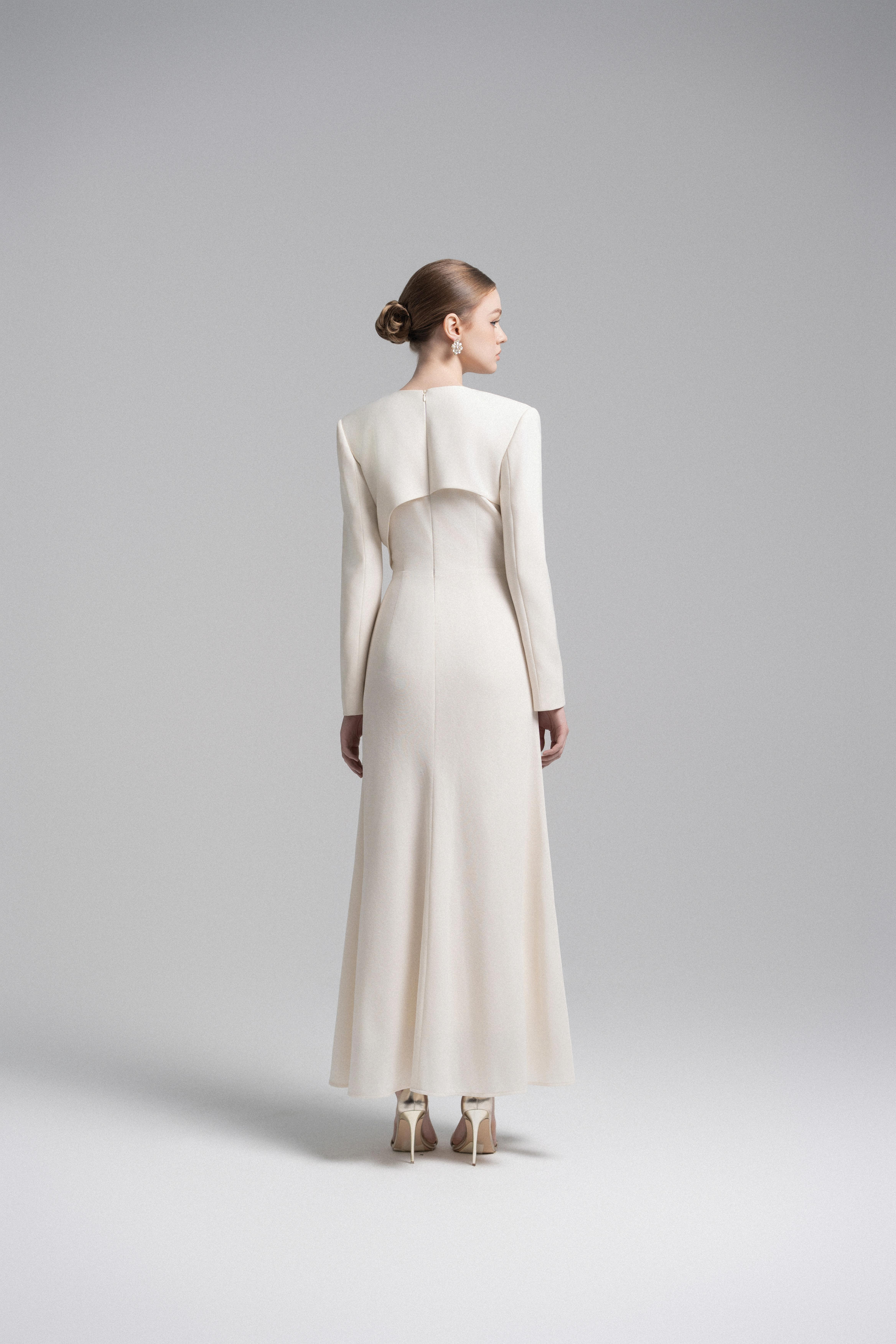 Asymmetrical Lapel Crystal Blazer Dress