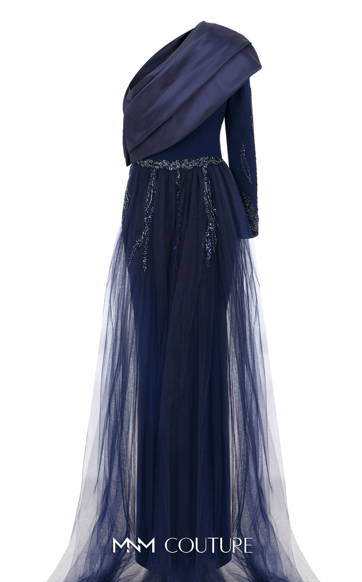 Cascading Elegance with Floral Embellishments B1125