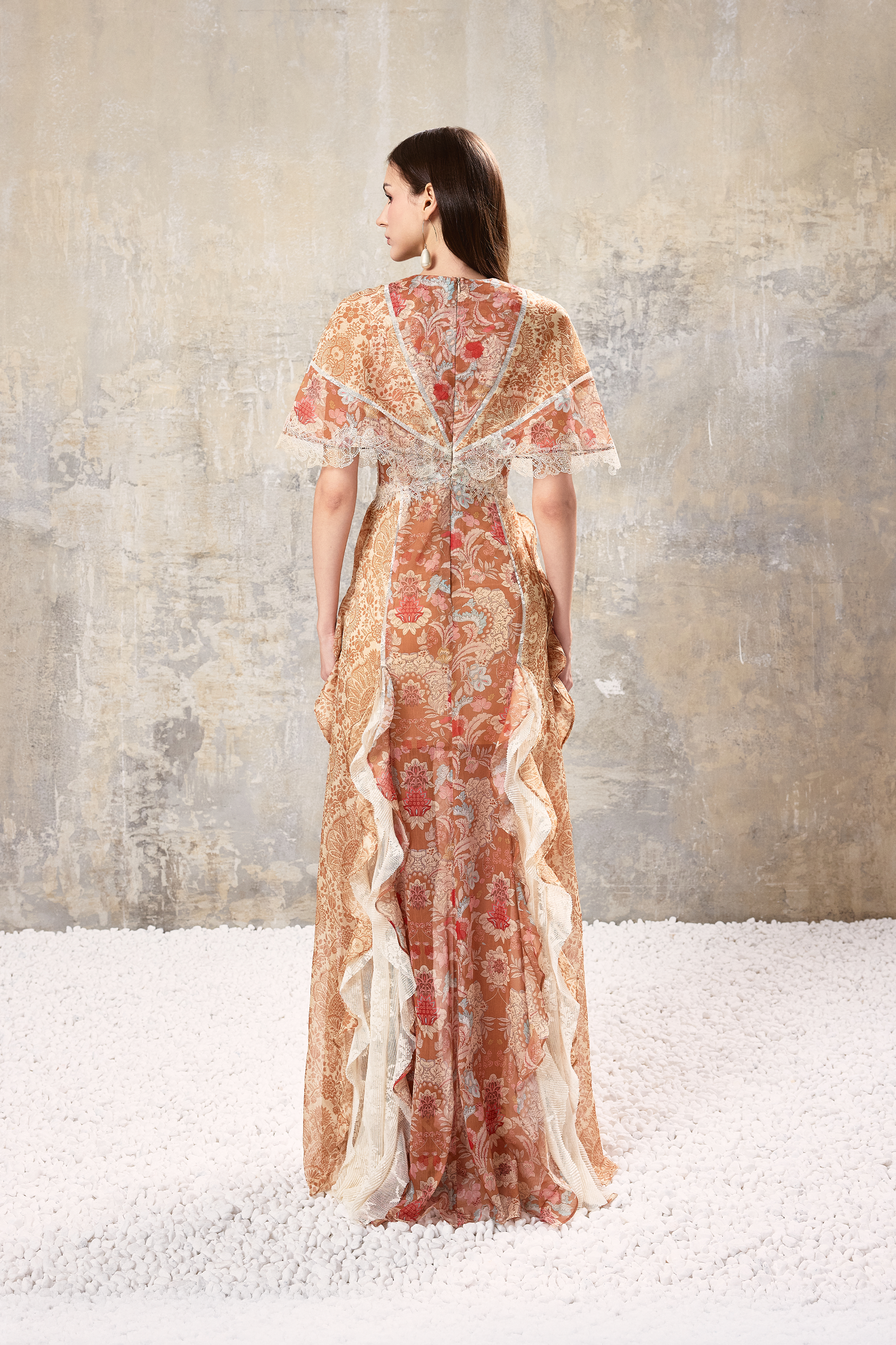 Baroque Lace Maxi Dress