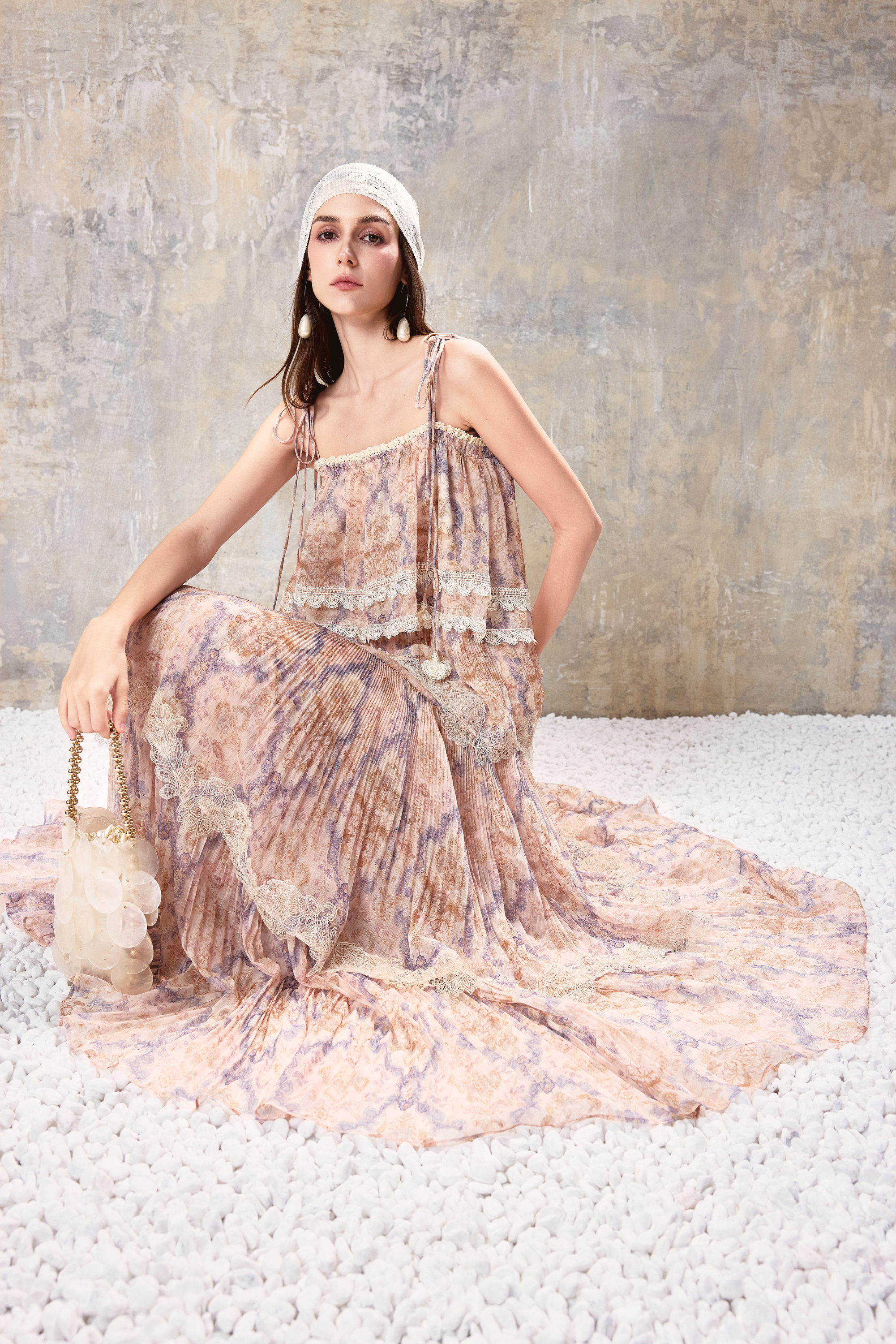 Baroque Tiered Slip Dress