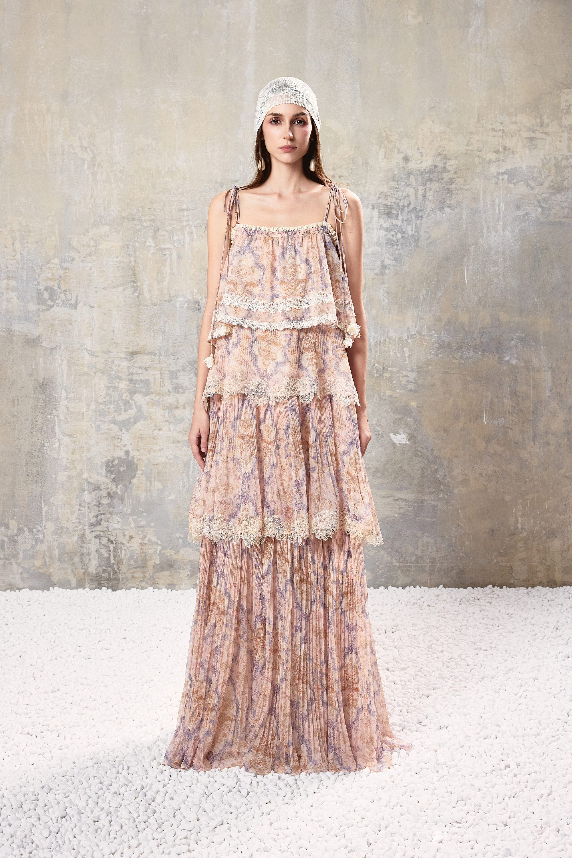 Baroque Tiered Slip Dress