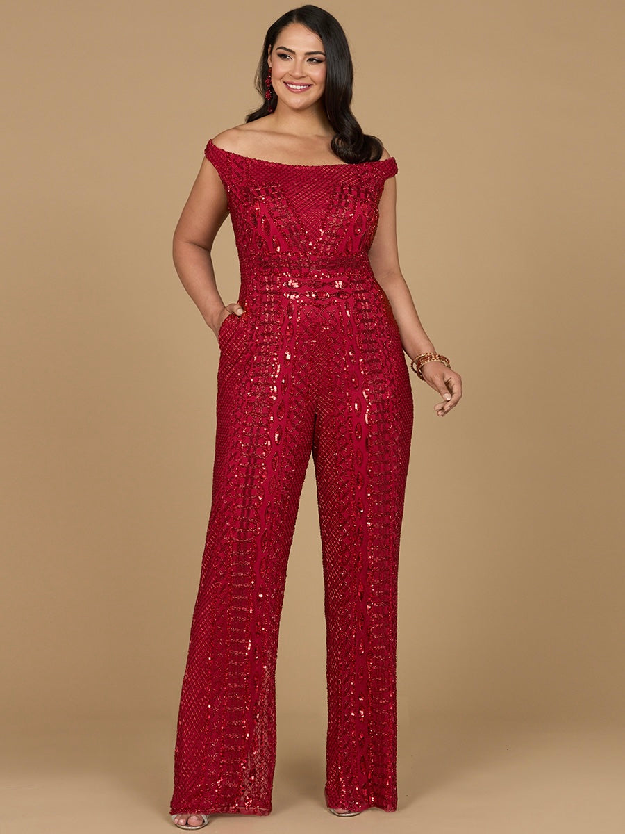 Beaded Off Shoulder Jumpsuit 29323