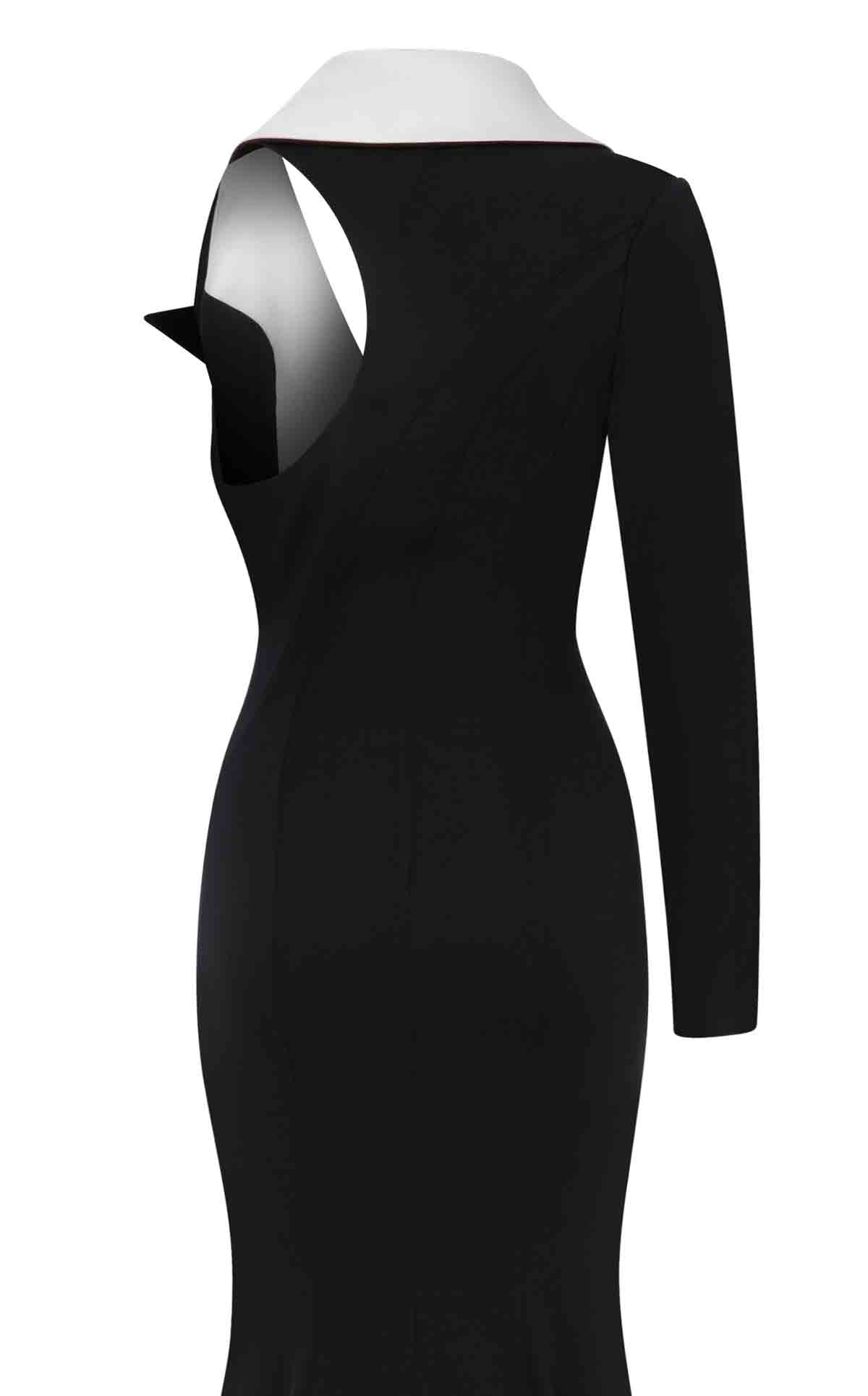 Black Long Evening Dress N0638