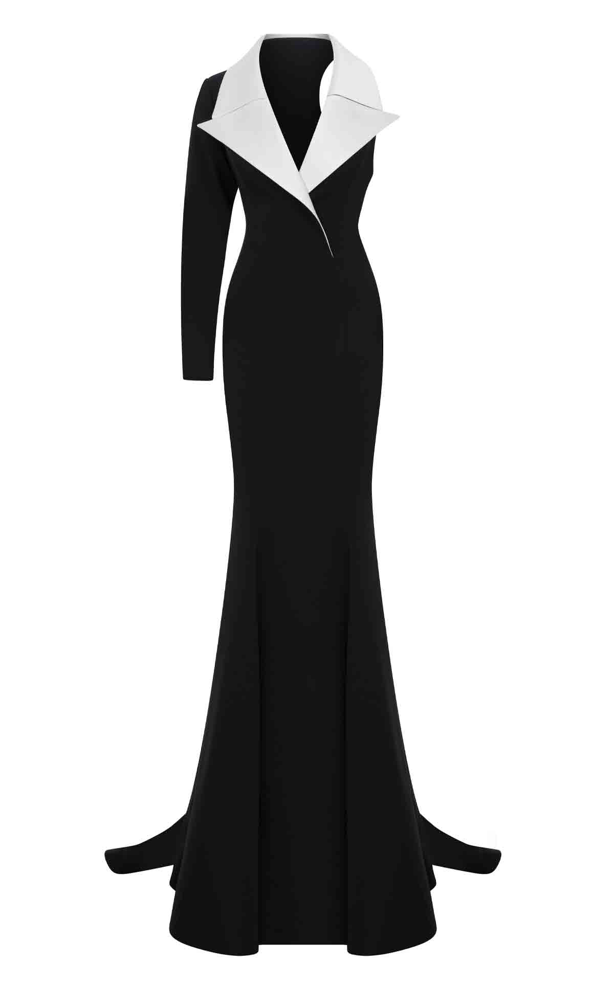 Black Long Evening Dress N0638
