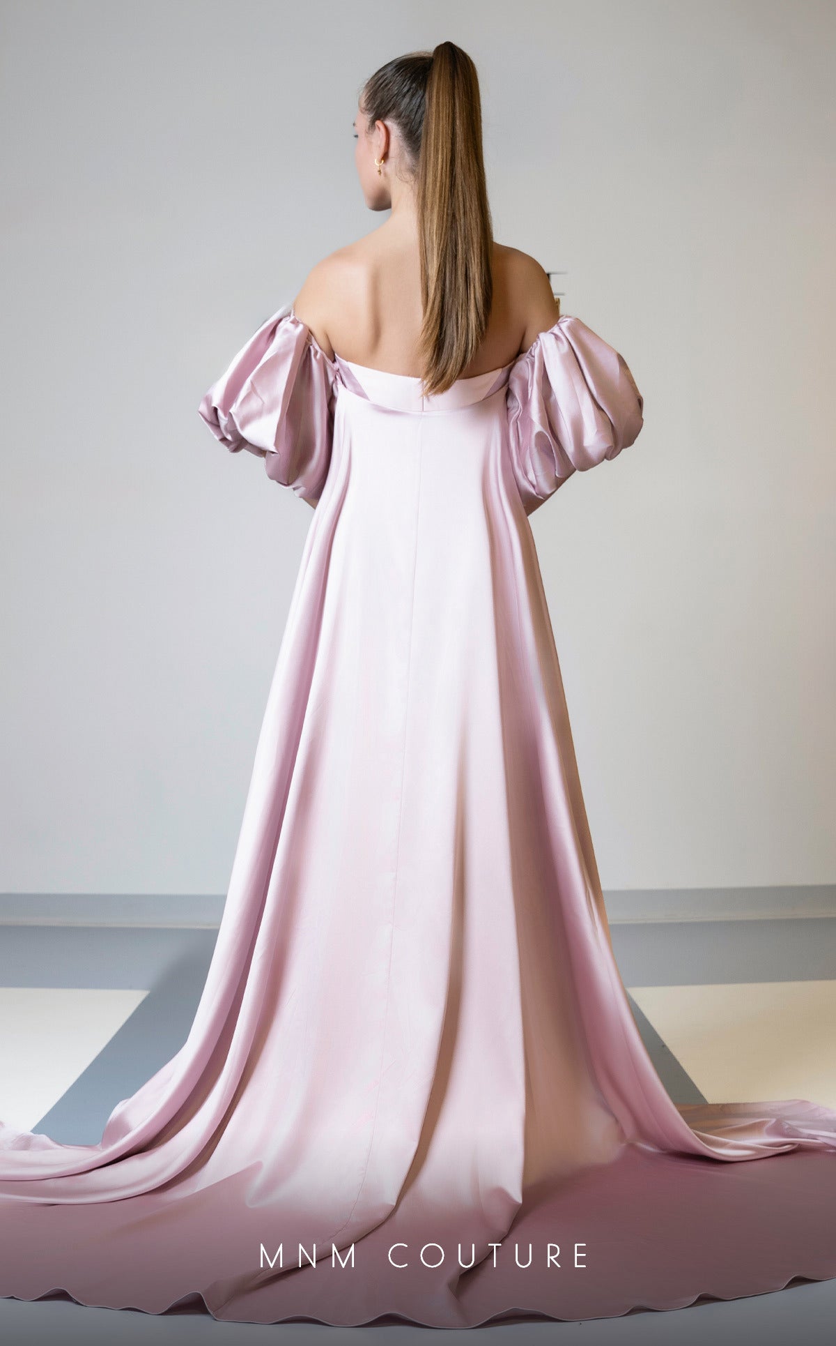Blue Strapless Evening Gown N0526A