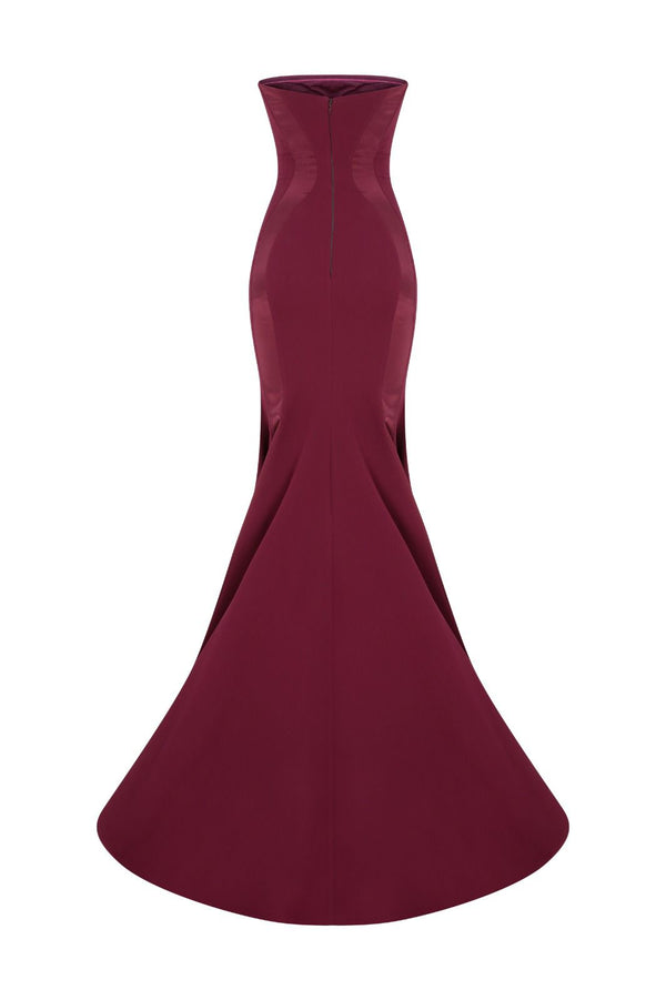 Blue Strapless Evening Gown N0526A