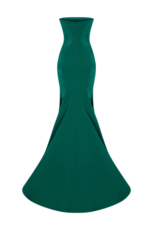 Blue Strapless Evening Gown N0526A