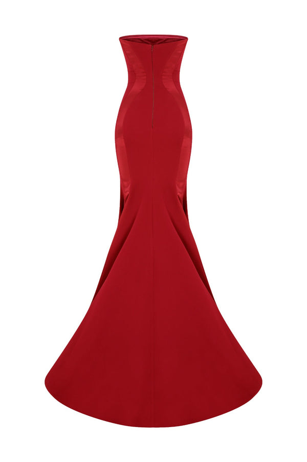Blue Strapless Evening Gown N0526A