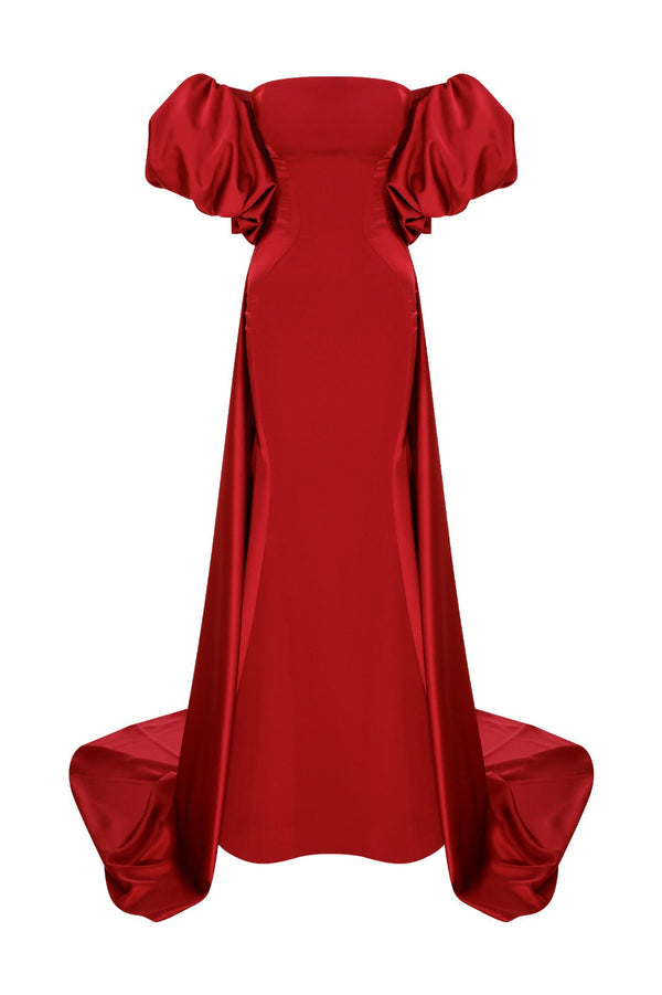 Blue Strapless Evening Gown N0526A