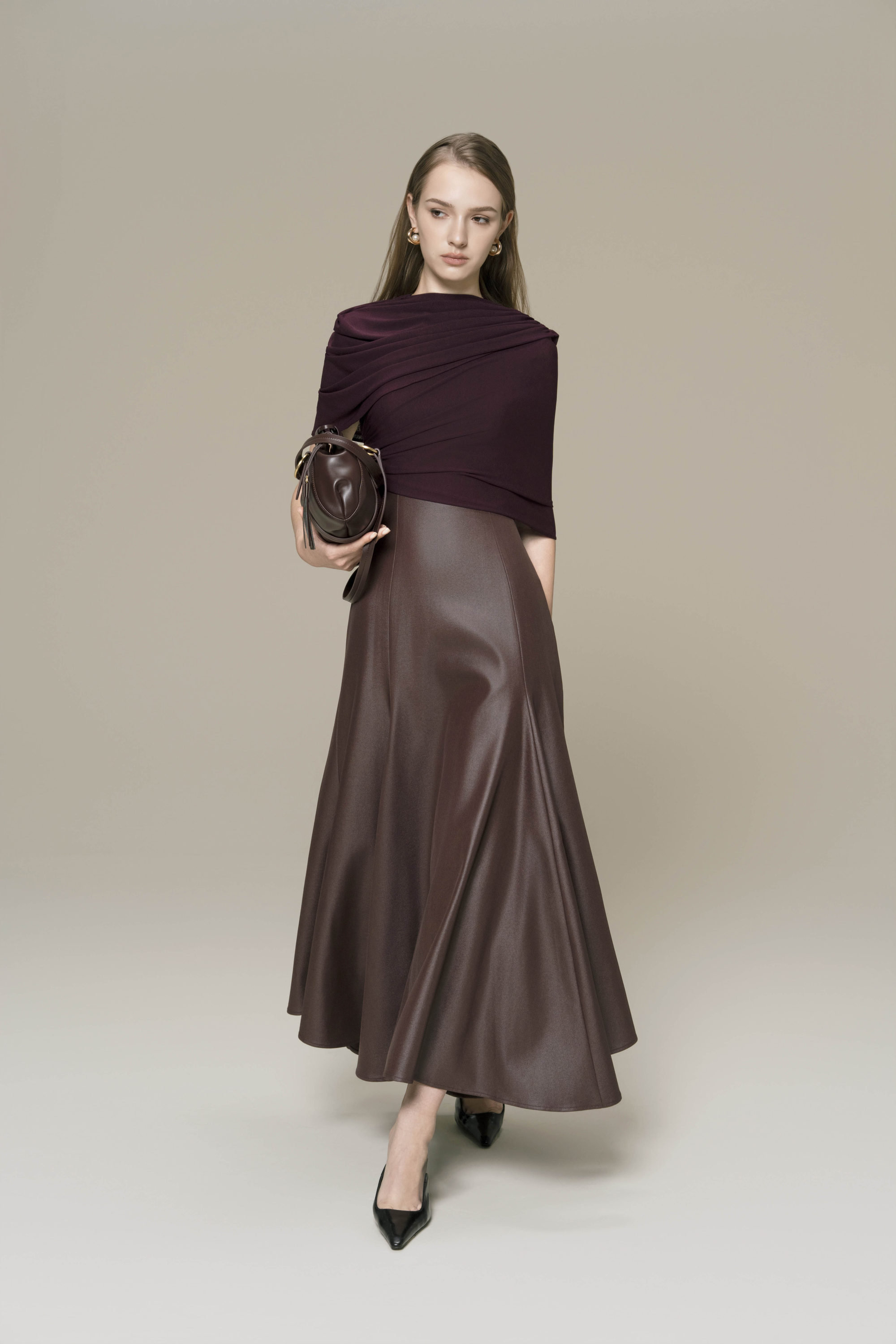Bordeaux Flow Dress