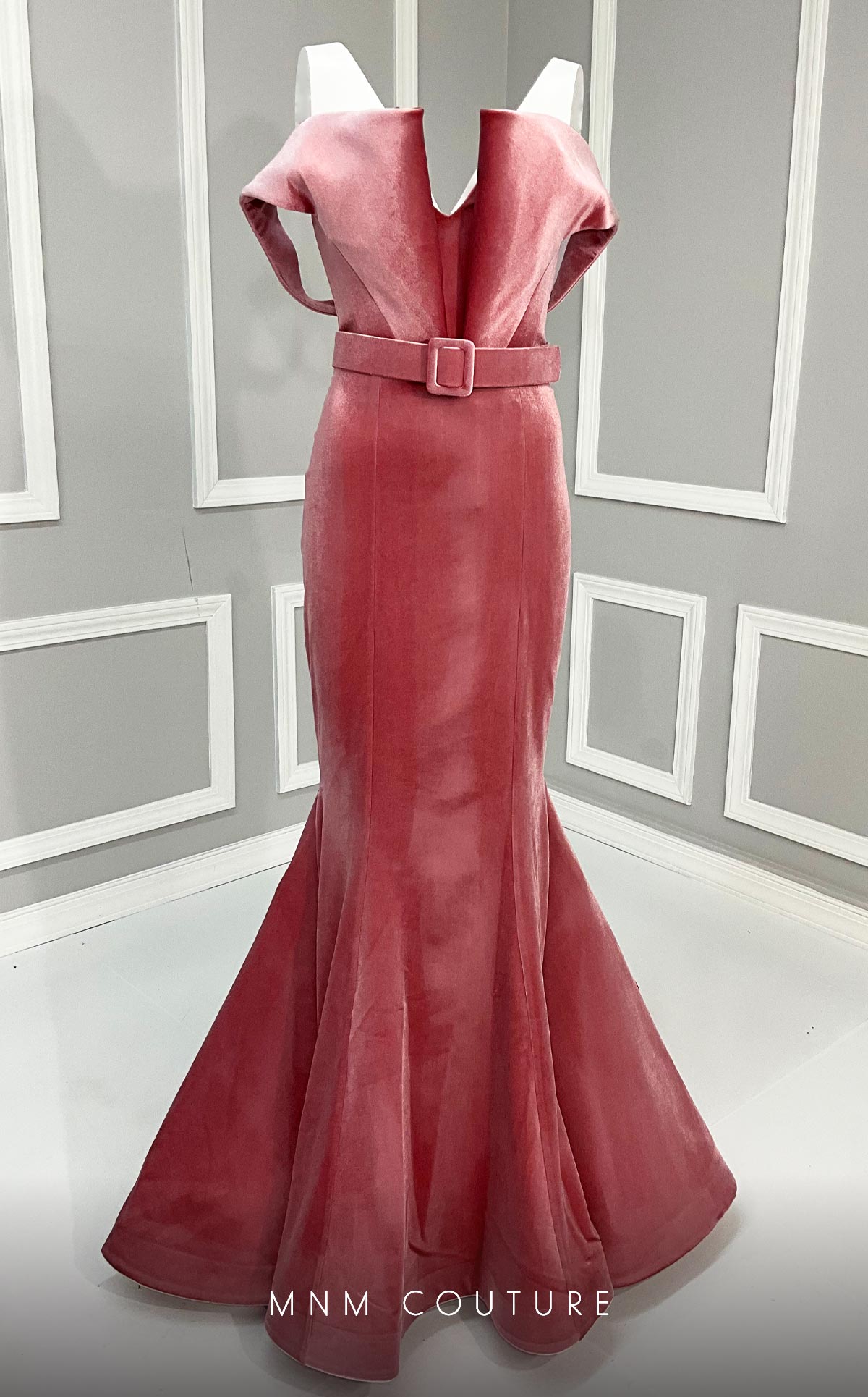 Brown Strapless Evening Gown N0630