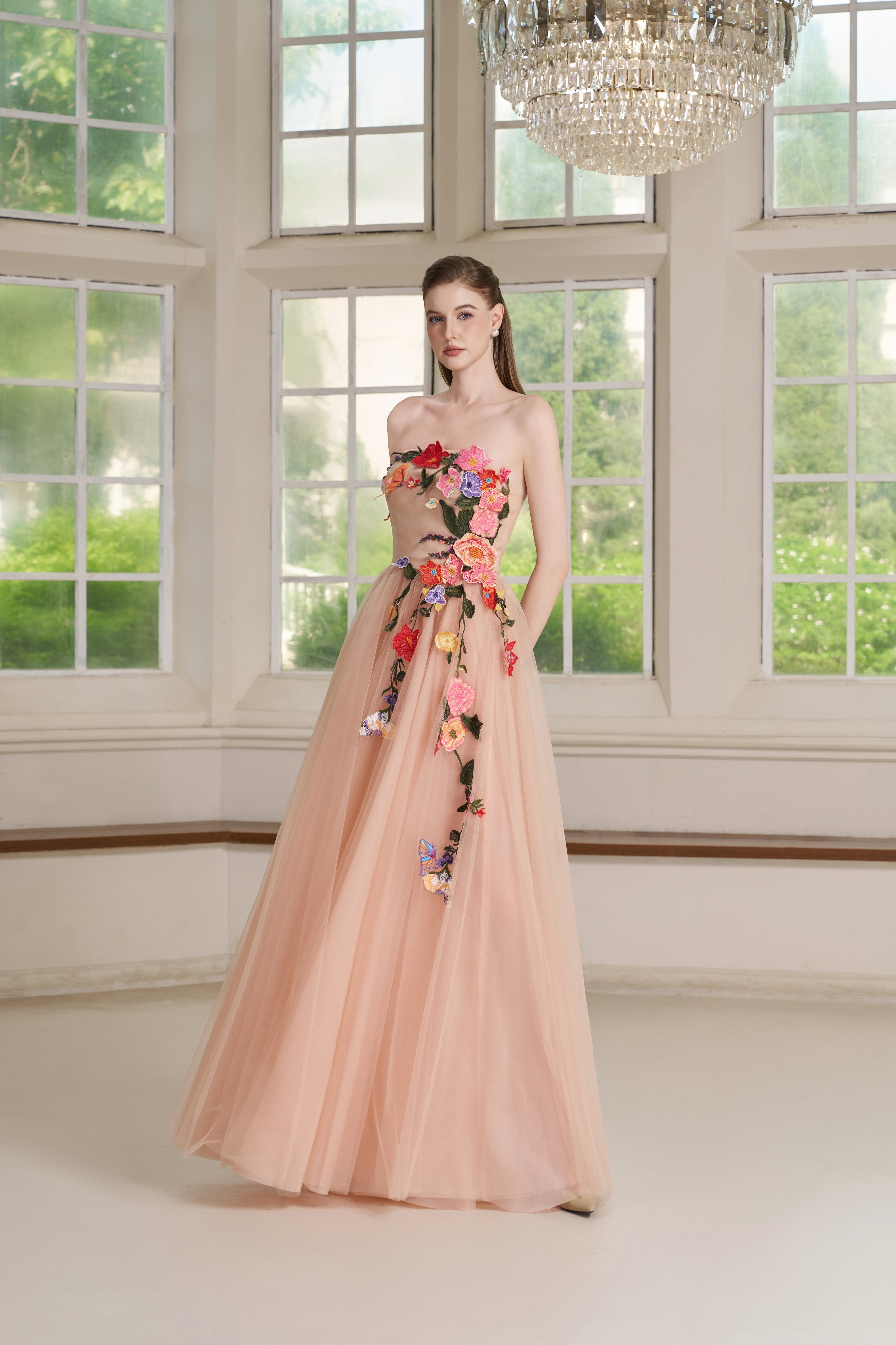Maelle Dress – Peach Blush Maxi Dress