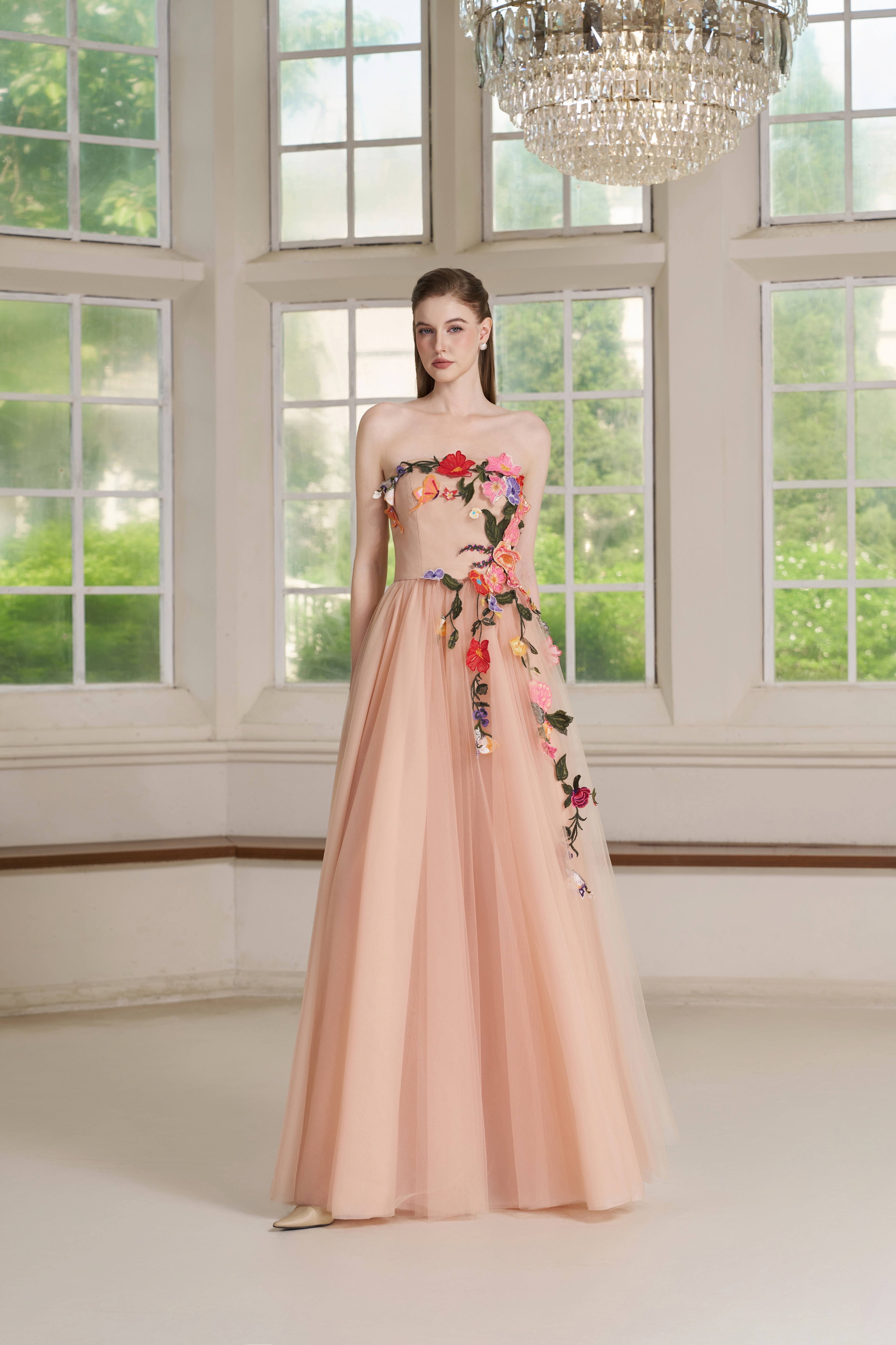 Maelle Dress – Peach Blush Maxi Dress