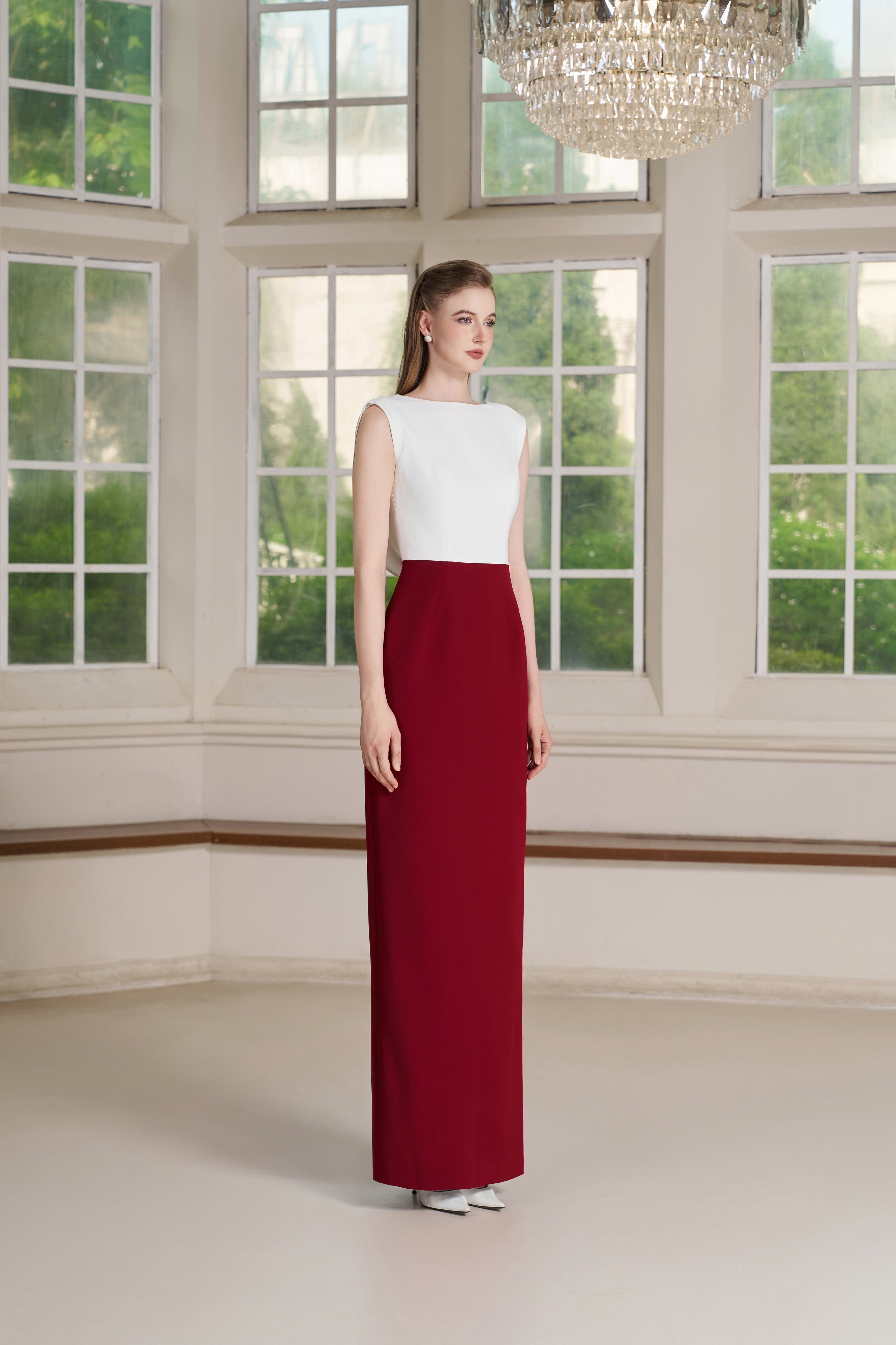 Ira Dress – Burgundy Maxi Dress