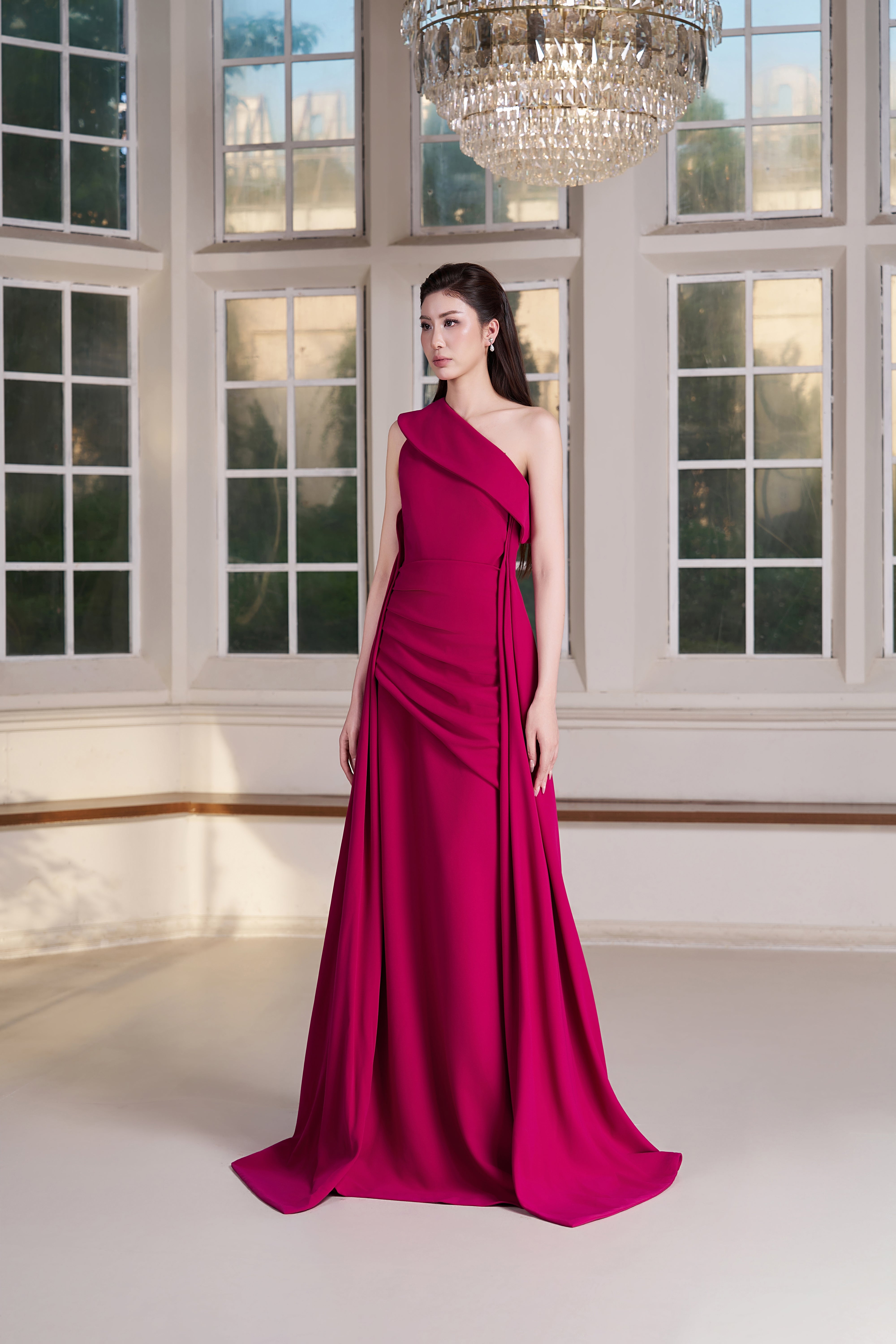 Fae Dress – Fuchsia Rose Maxi Dress