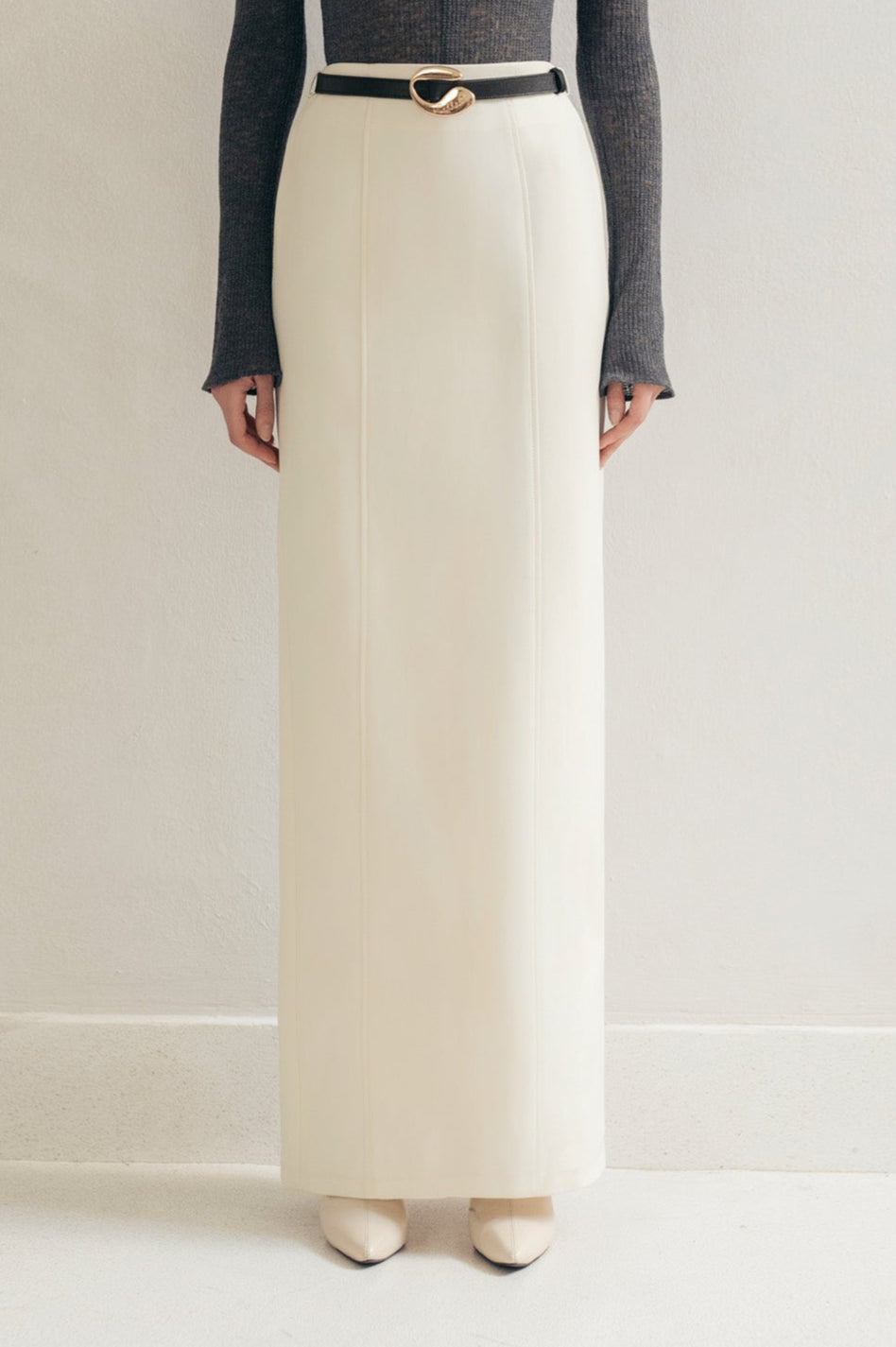 Cream Lines Midi