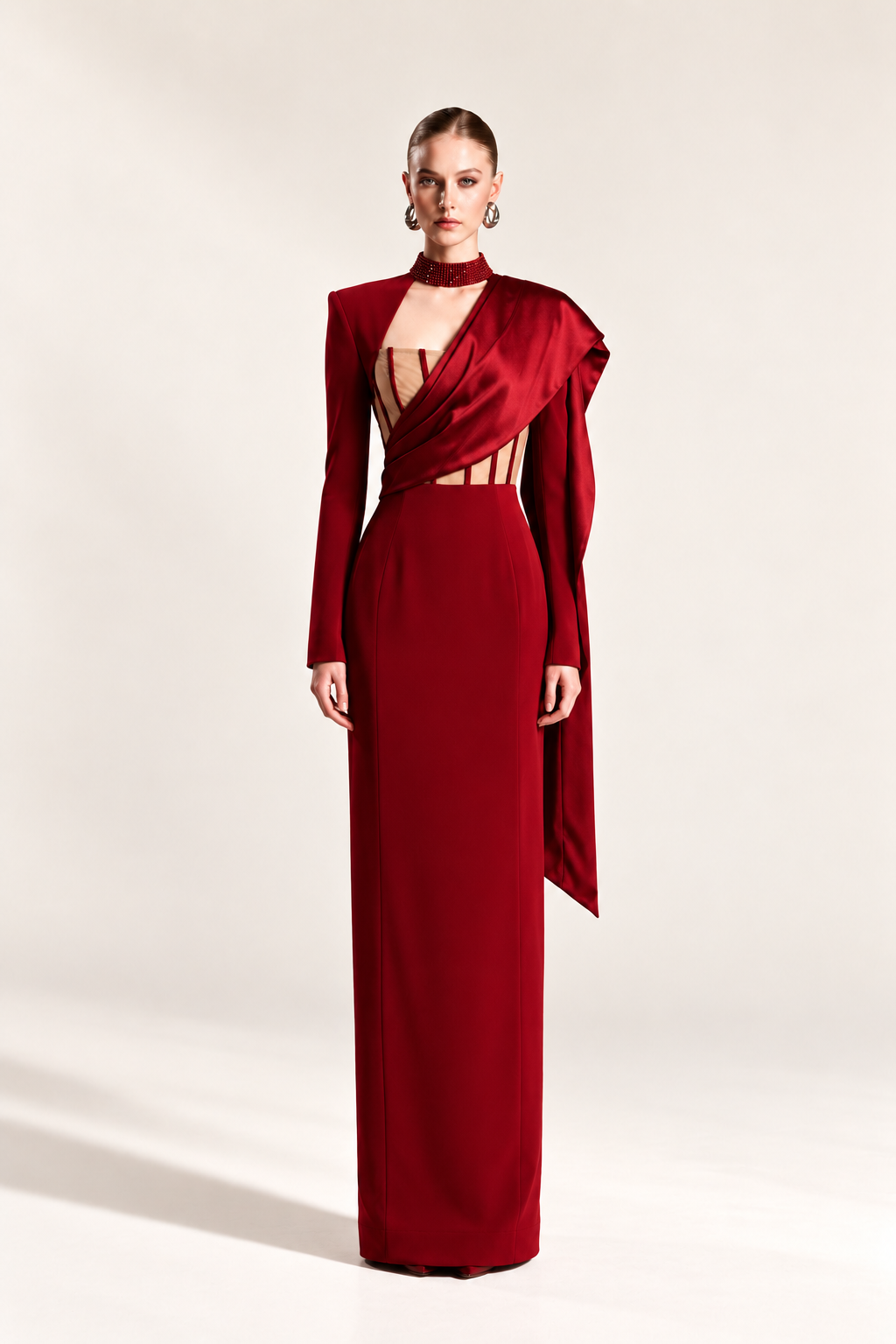 Corset Satin Drape