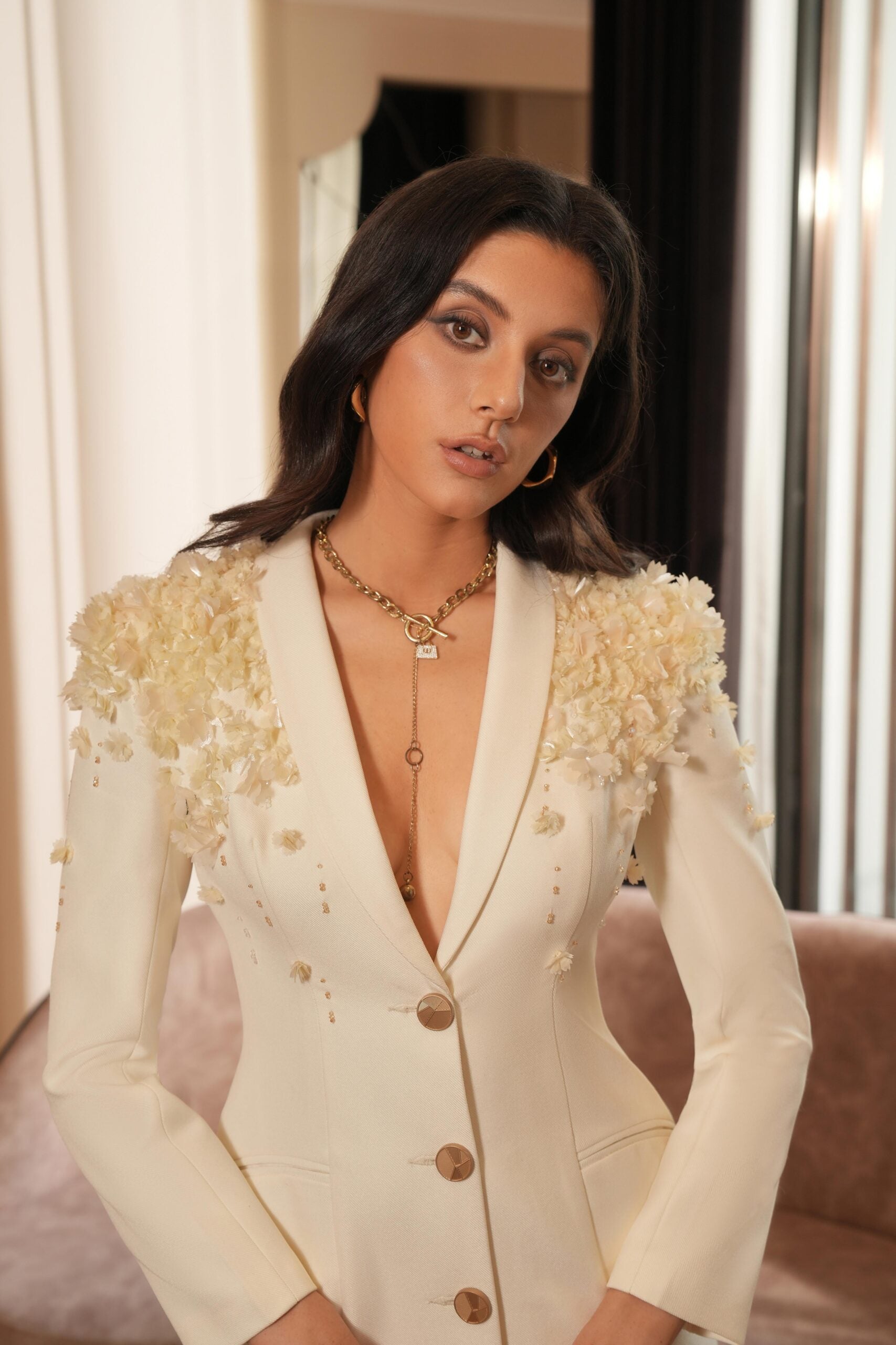 Ines Deep V-neck Gown - VL1019