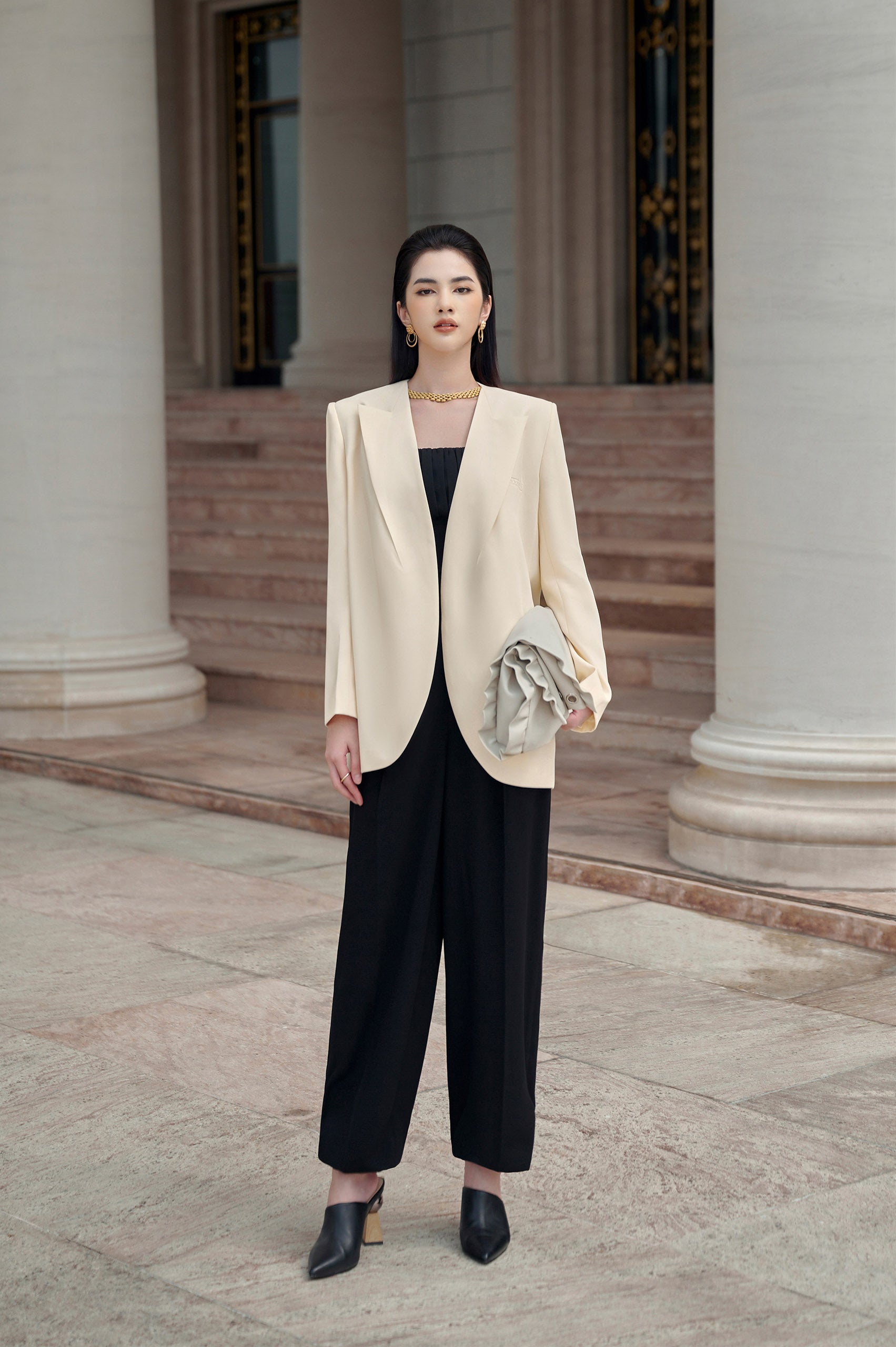 Ivory Straight Blazer