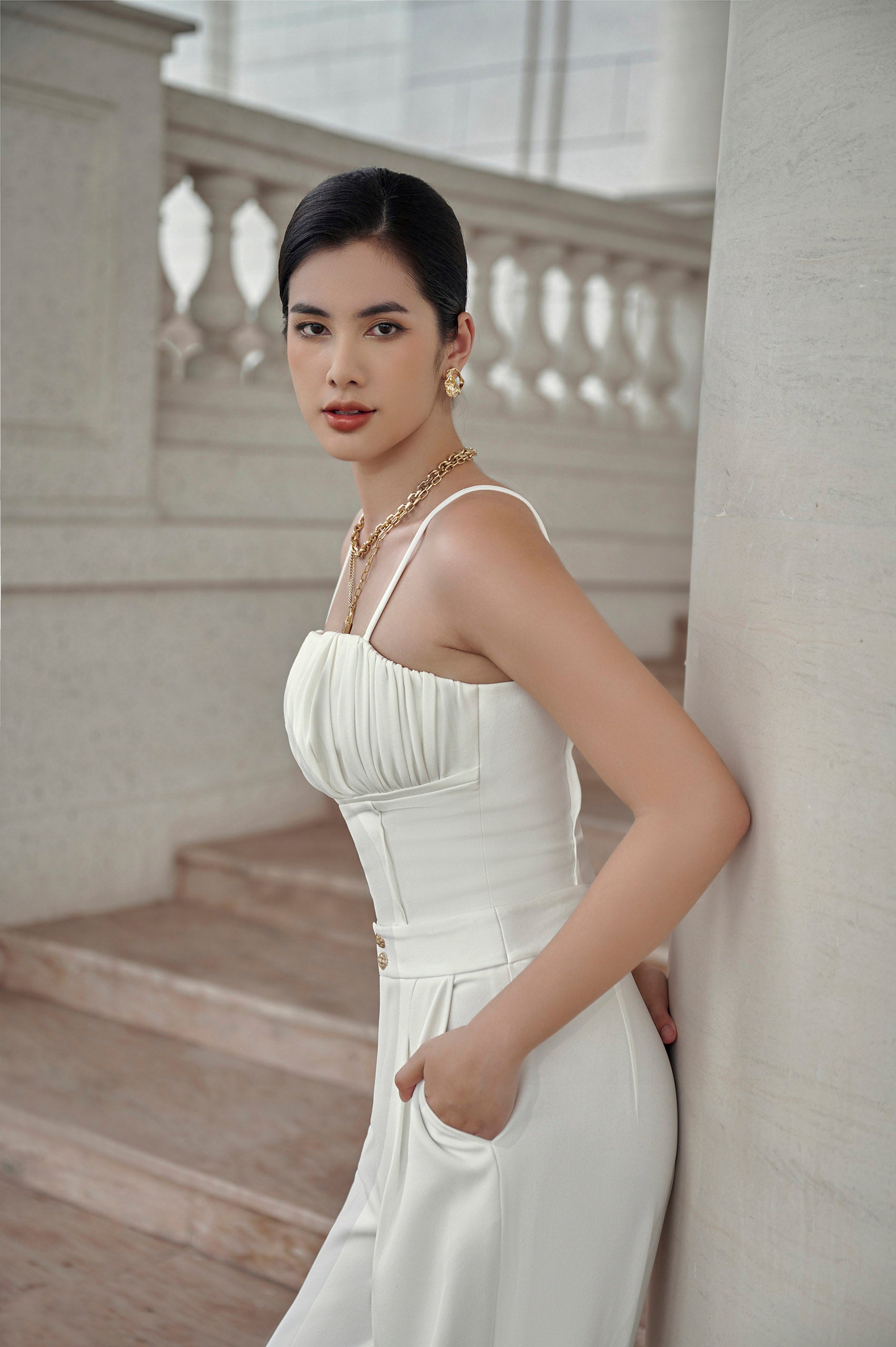 Lustre Spaghetti Strap