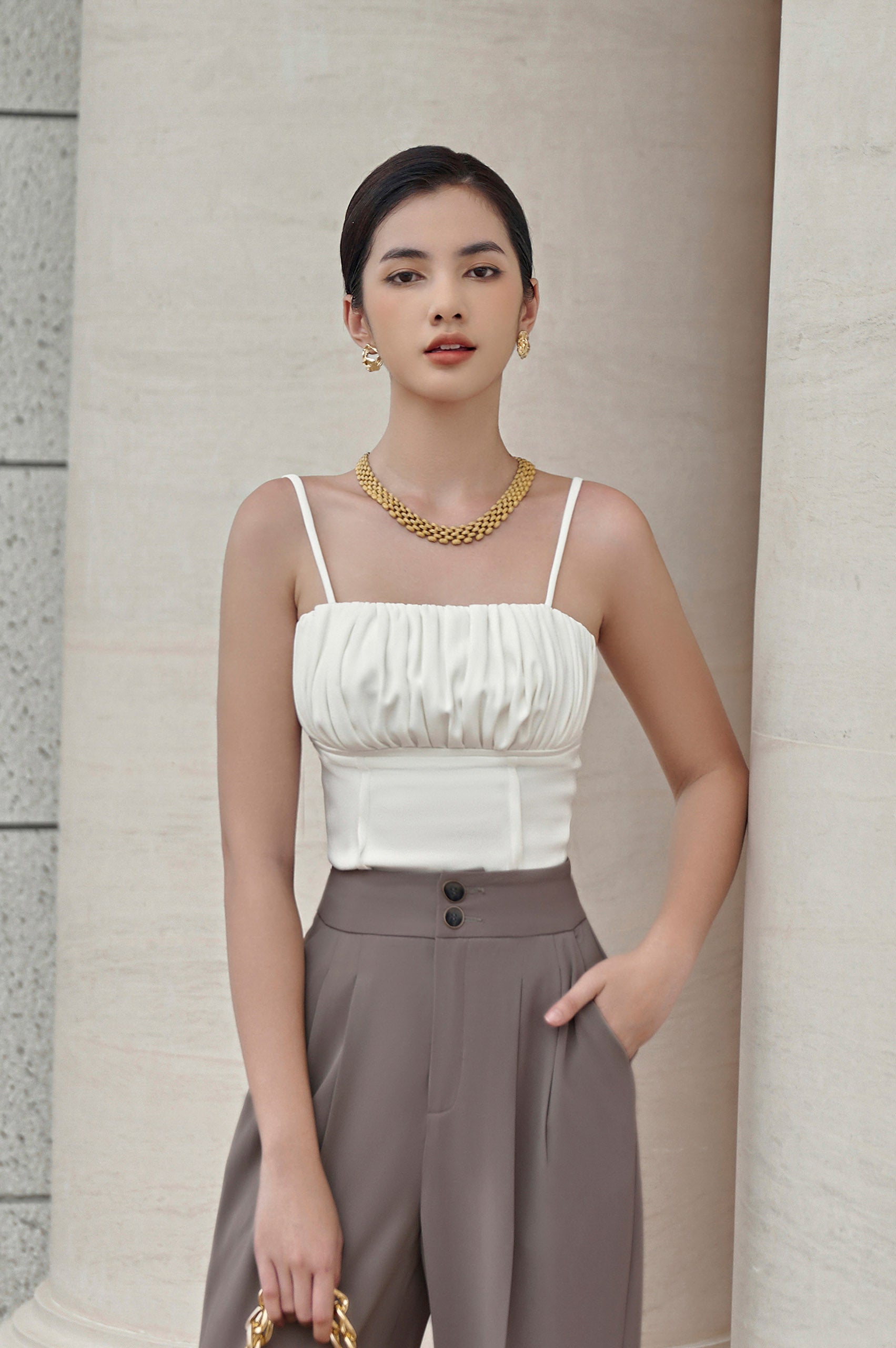 Lustre Spaghetti Strap