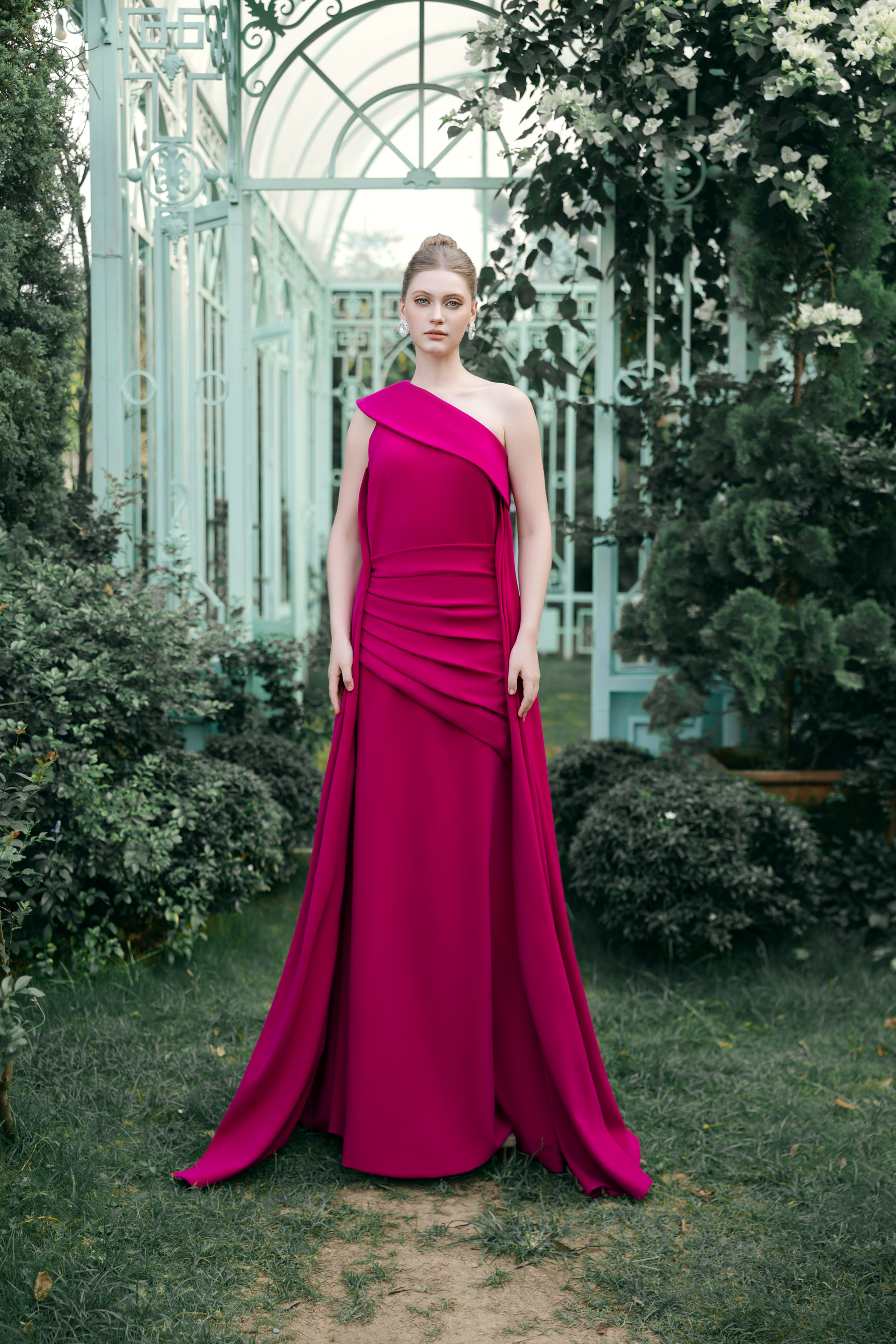 Fae Dress – Fuchsia Rose Maxi Dress