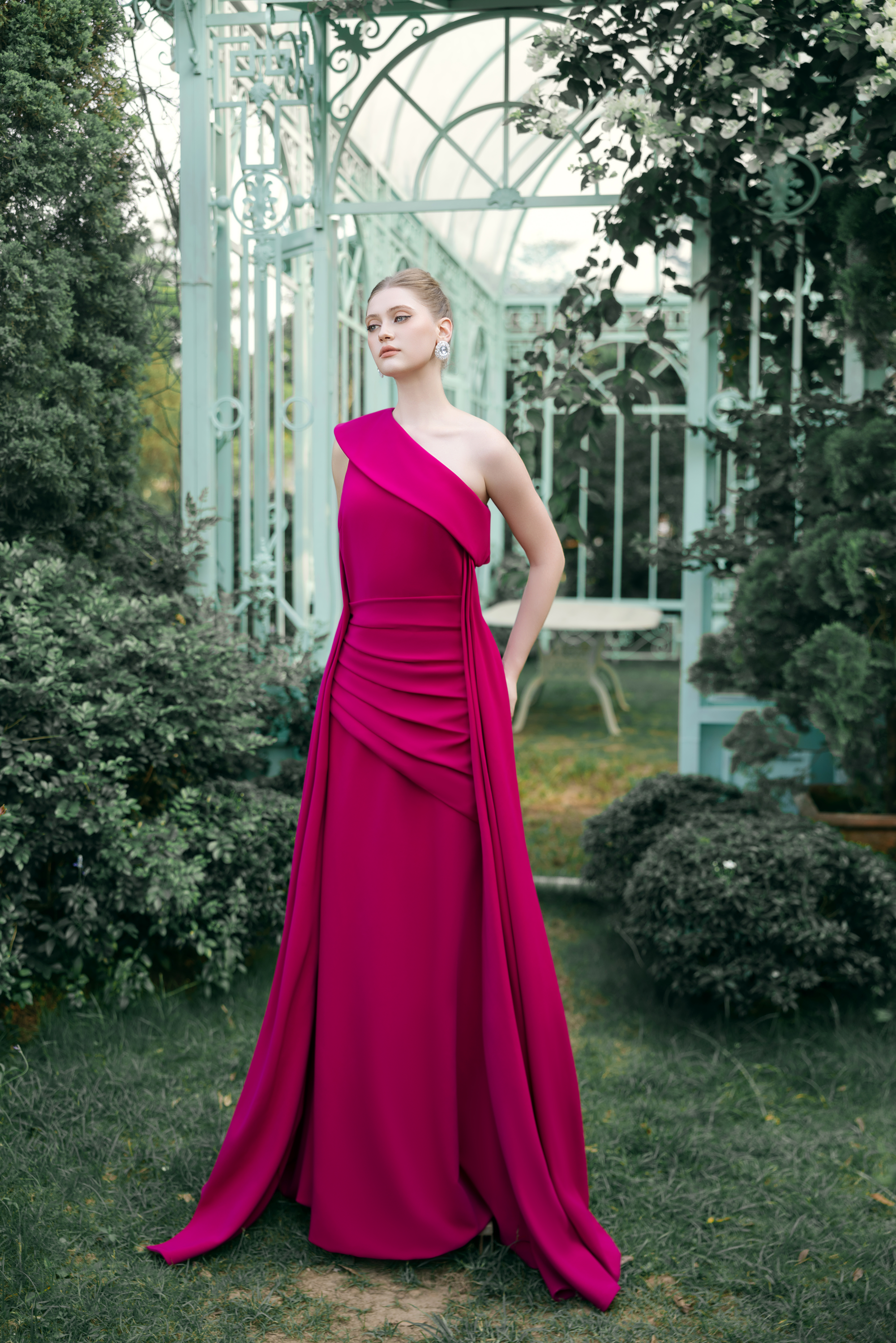 Fae Dress – Fuchsia Rose Maxi Dress